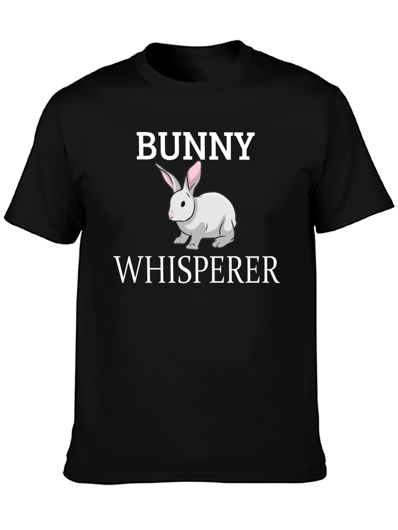 Black Bunny Whisperer Graphic Tee - Soft Cotton T-Shirt view 3