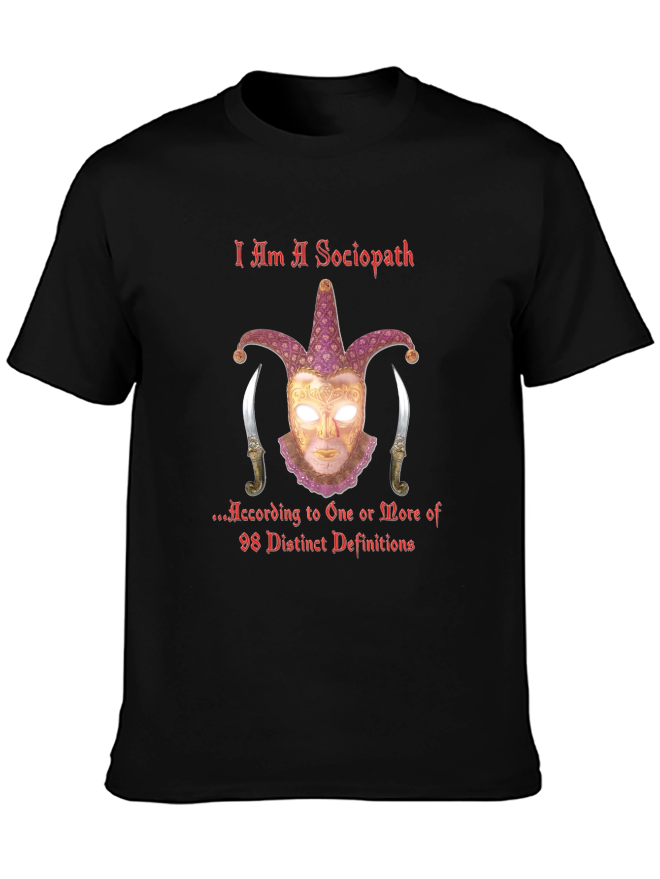 Black I Am A Sociopath T-Shirt - Edgy Graphic Tee view 3