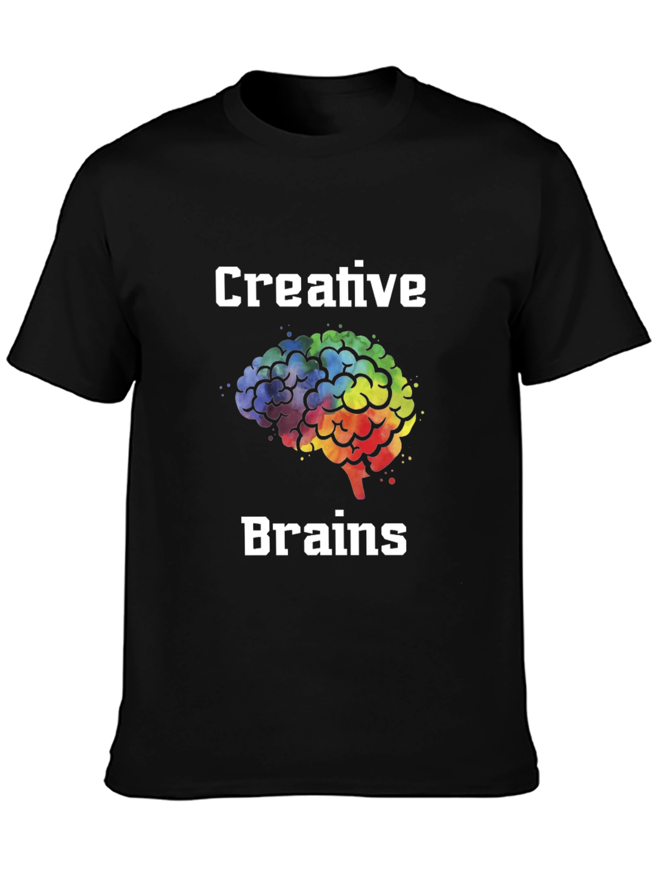 Black Creative Brains T-Shirt - Artistic Mind Apparel view 3