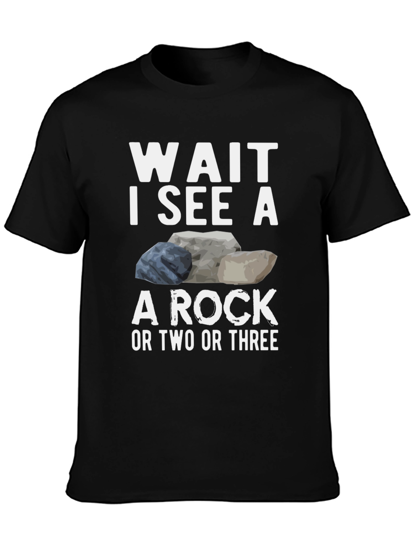 Black Funny Rock Lover T-Shirt view 3