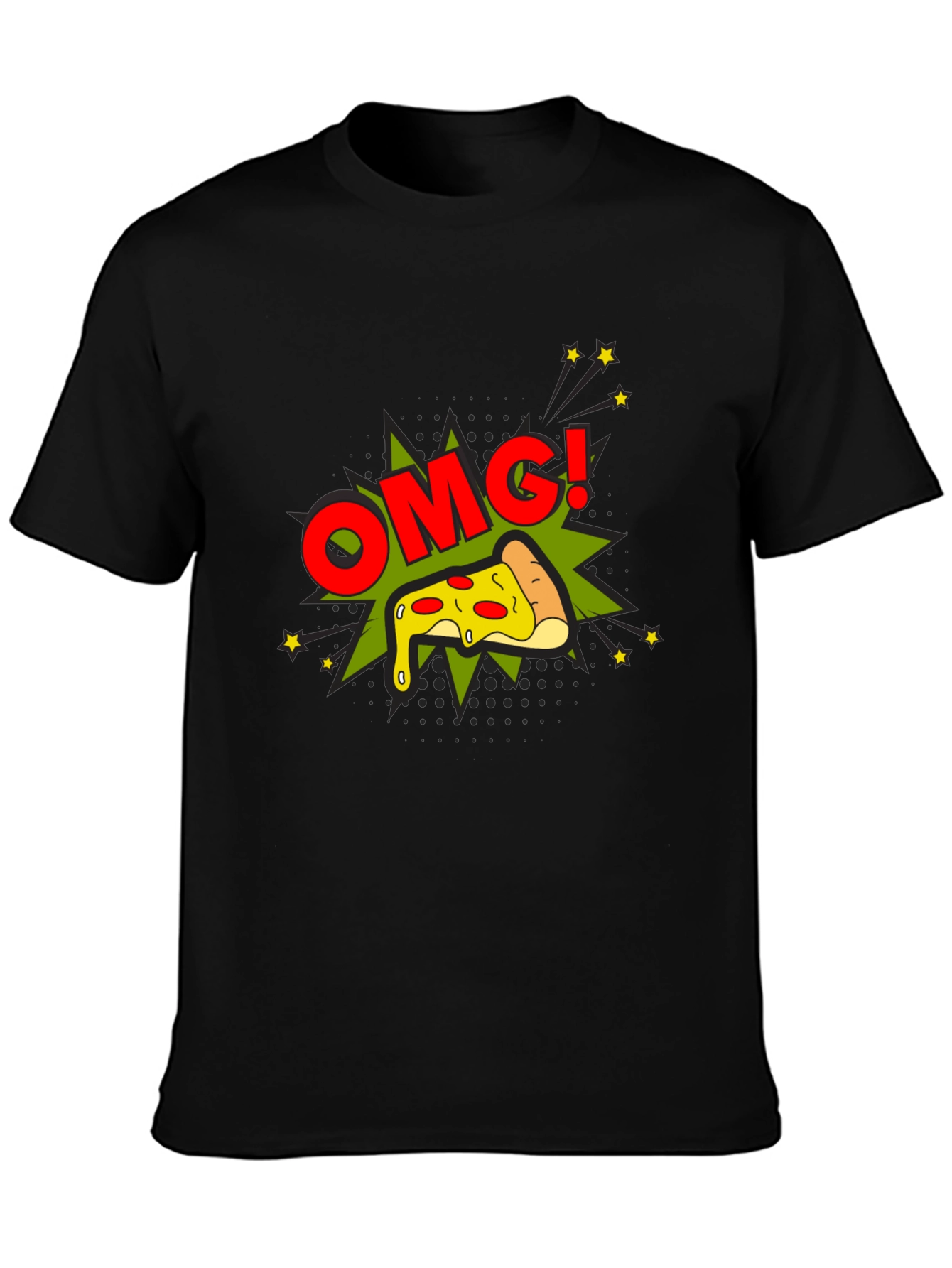 OMG! Pizza Graphic Tee - Casual Comfort - 3