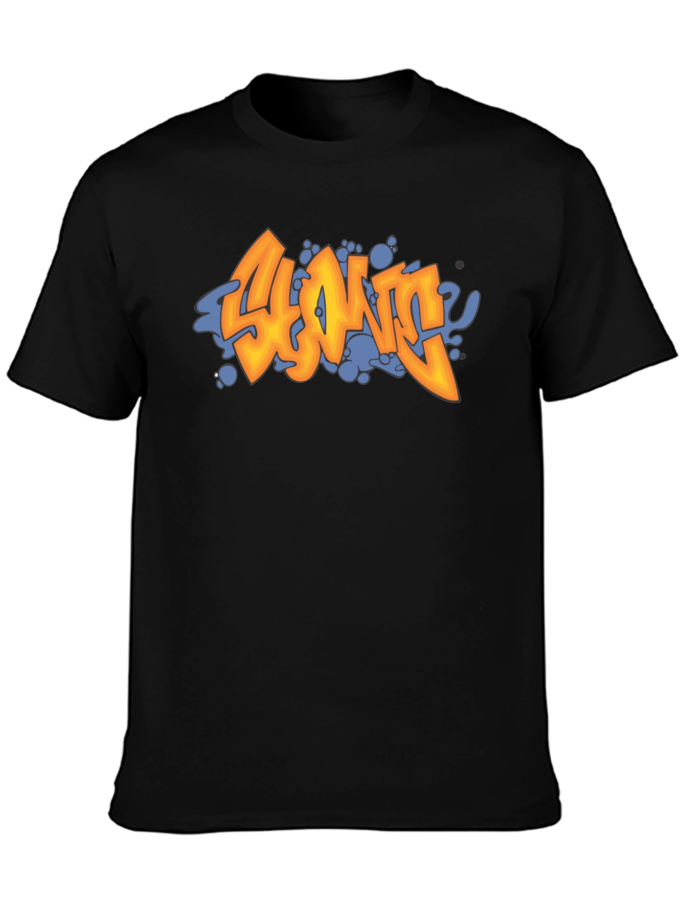 Black Edgy Graffiti T-Shirt - Cool Streetwear Design view 3