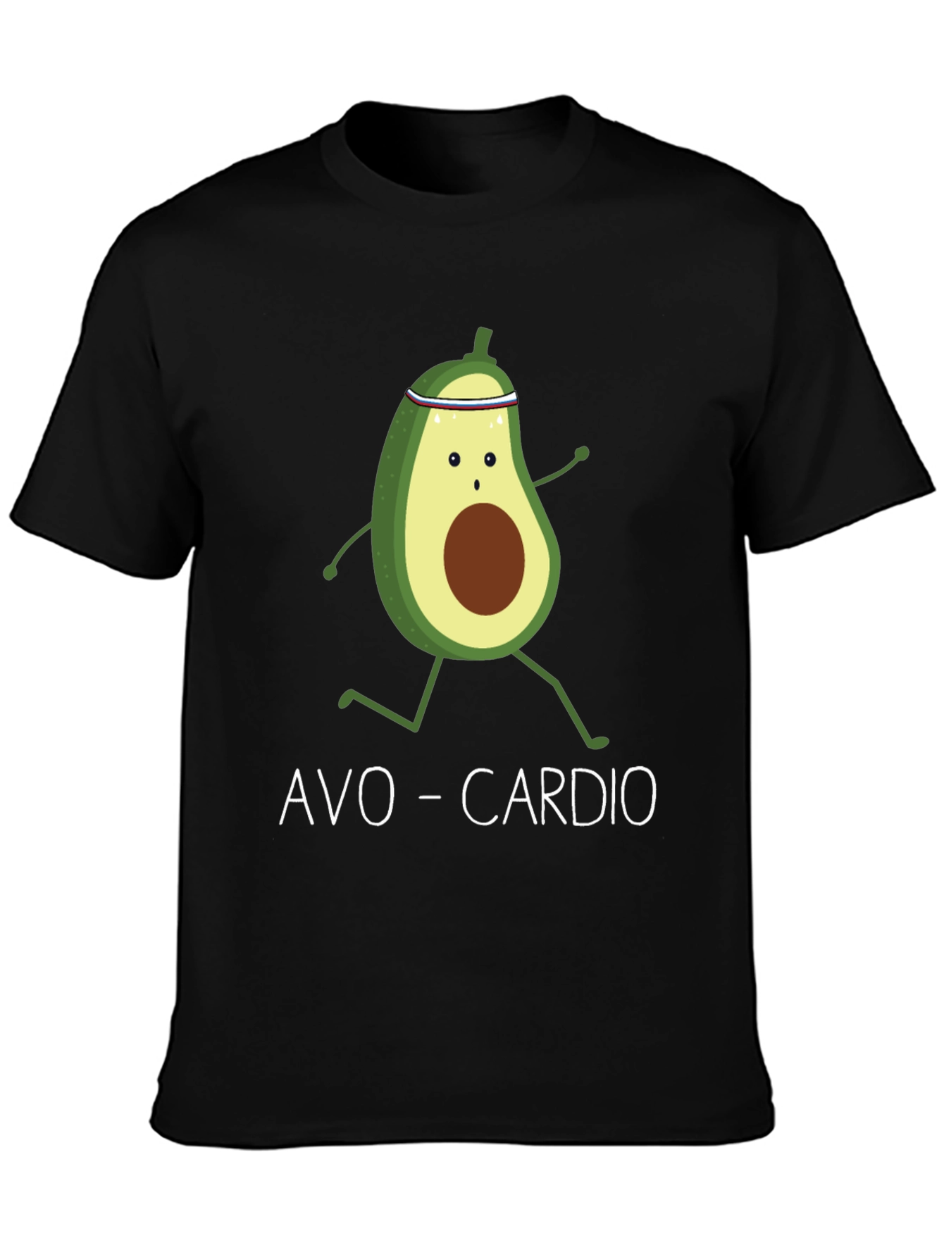 Black Avo-Cardio Avocado Running Graphic T-Shirt view 3