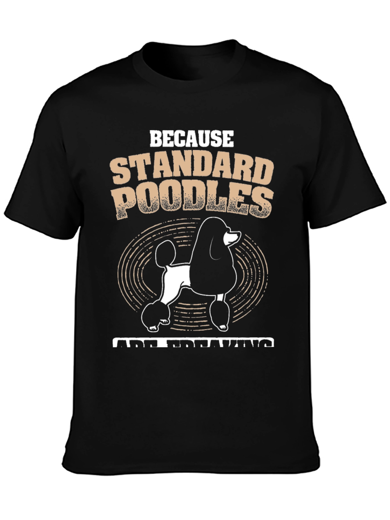 Black Standard Poodle T-Shirt - Dog Lover Tee view 3