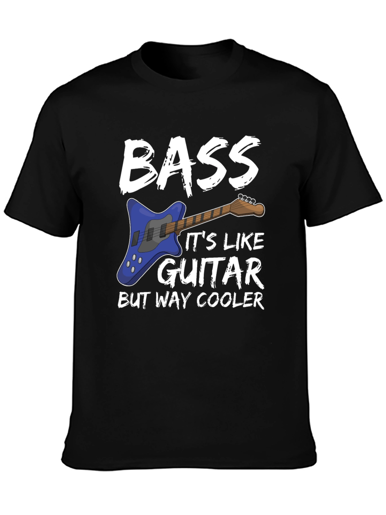 Black Bass Guitar Cool T-Shirt view 3