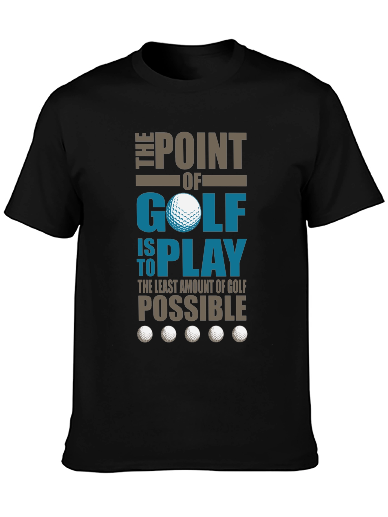 Black Funny Golf T-Shirt - The Point of Golf view 3
