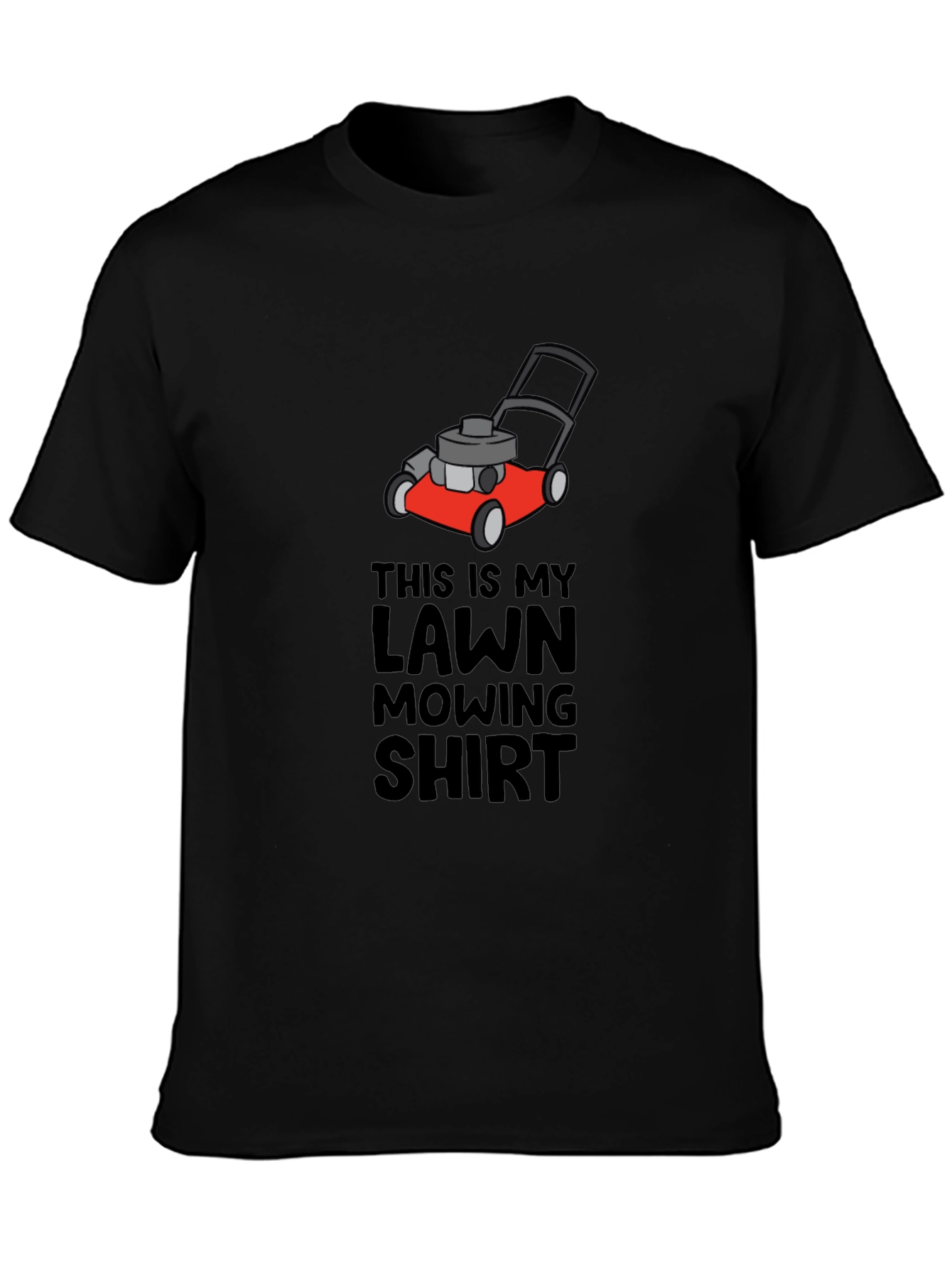 Black Lawn Mowing Shirt - Funny Mower Graphic Tee view 3