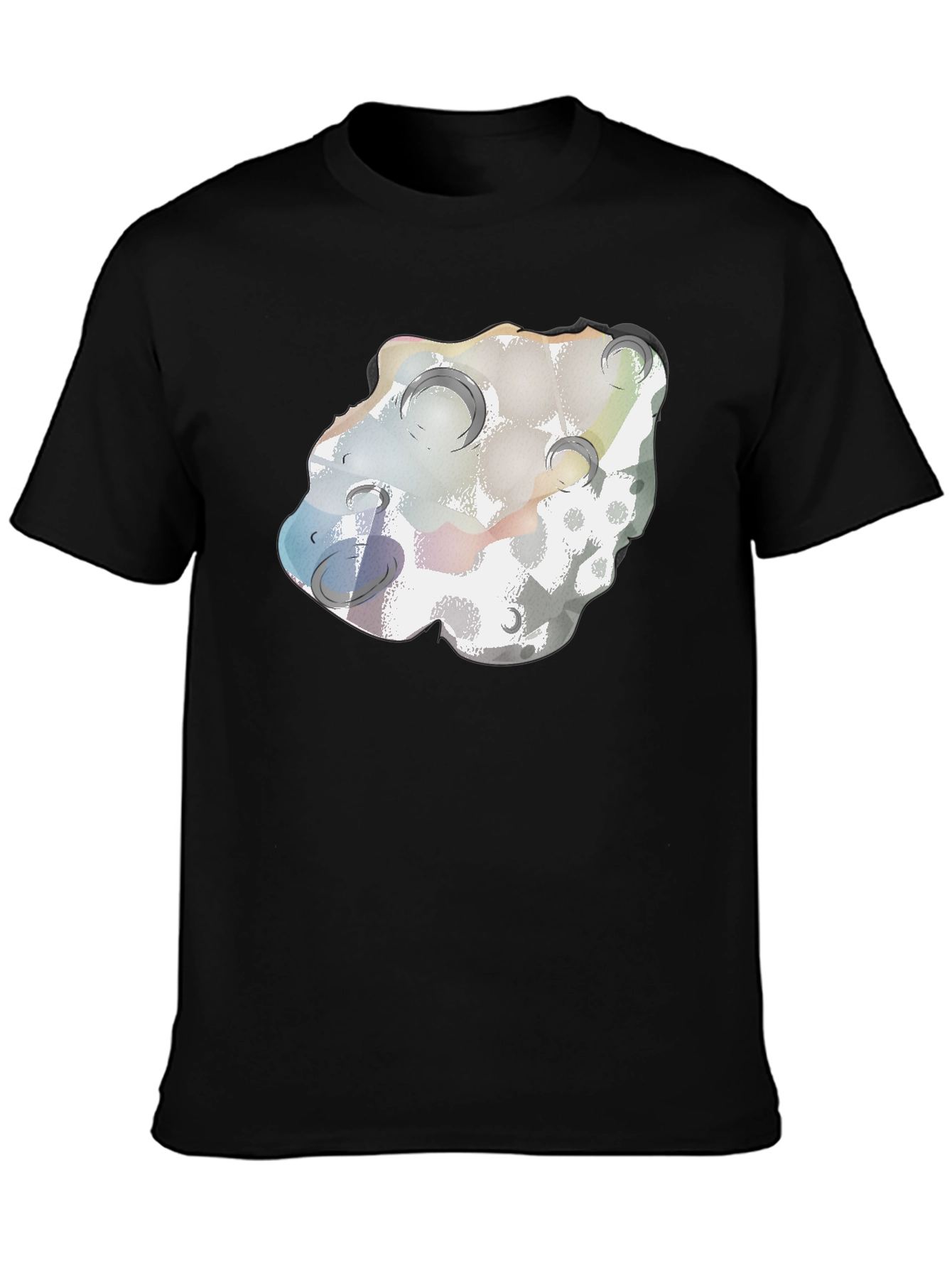 Black Meteor Crater T-Shirt - Soft Cotton Blend view 3