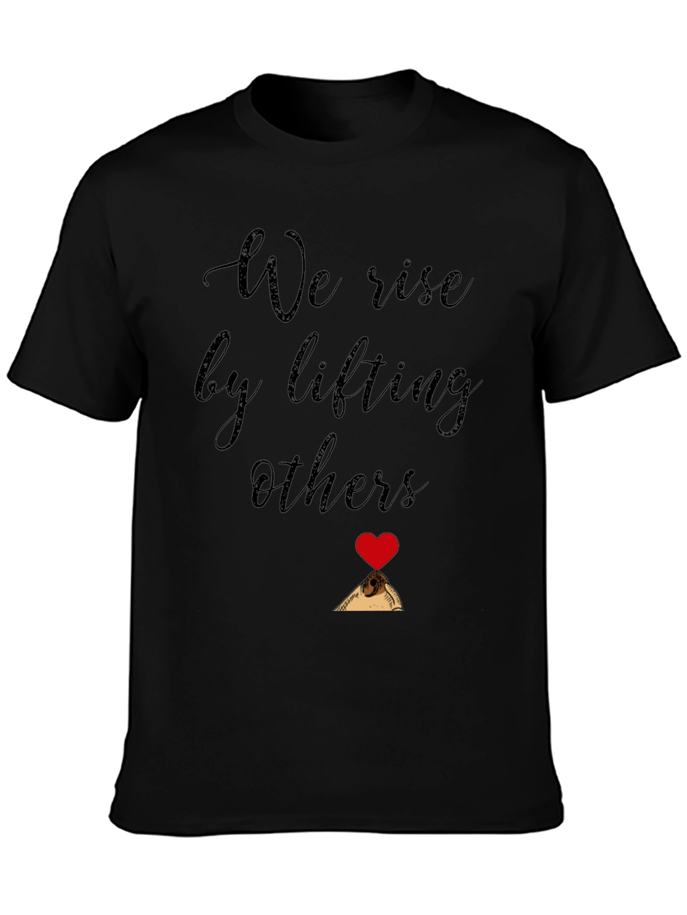 Black We Rise by Lifting Others Graphic Tee view 3
