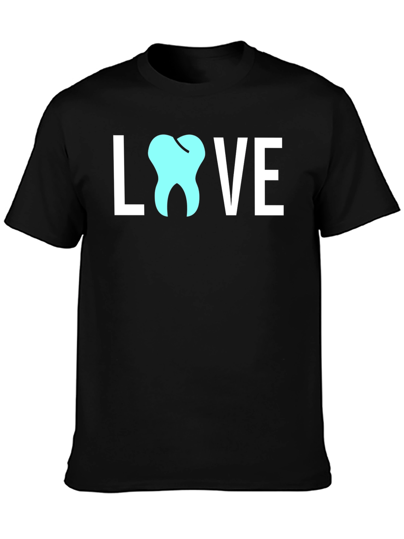 Black Dental Love Graphic Tee - Dentist Gift view 3