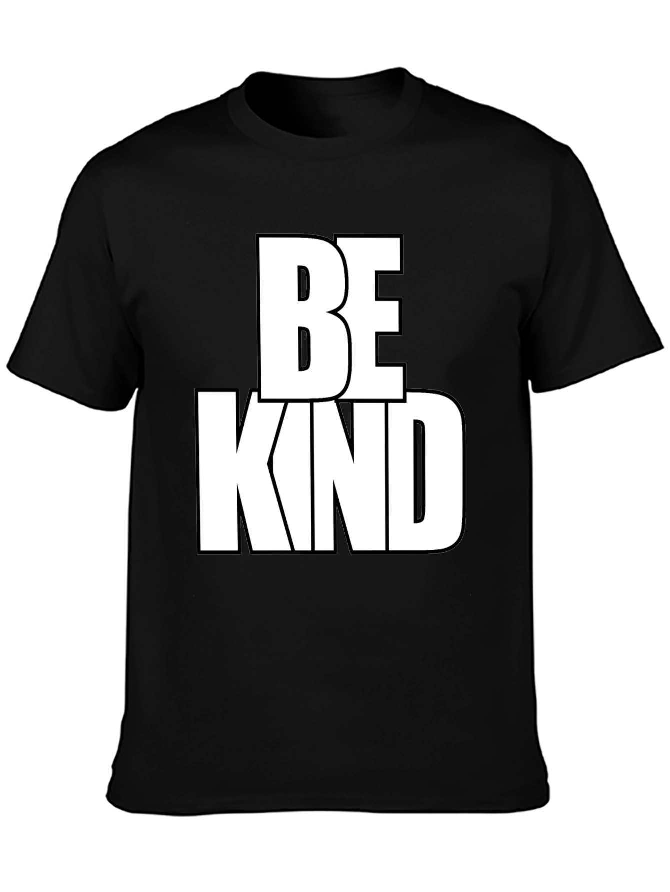 Black Be Kind Graphic Tee - Black Cotton Blend view 3
