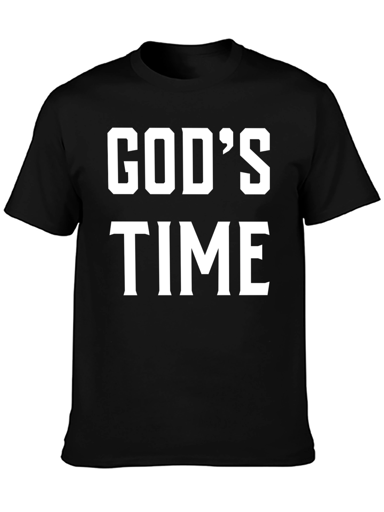 Black God's Time Graphic T-Shirt - Black view 3