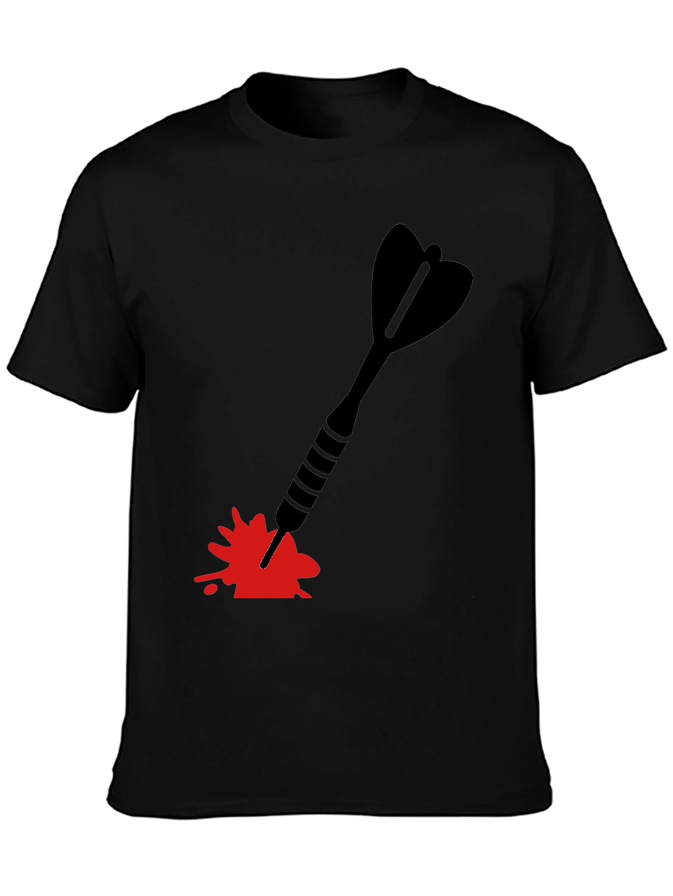 Black Dart in Blood T-Shirt - Unique Graphic Tee view 3