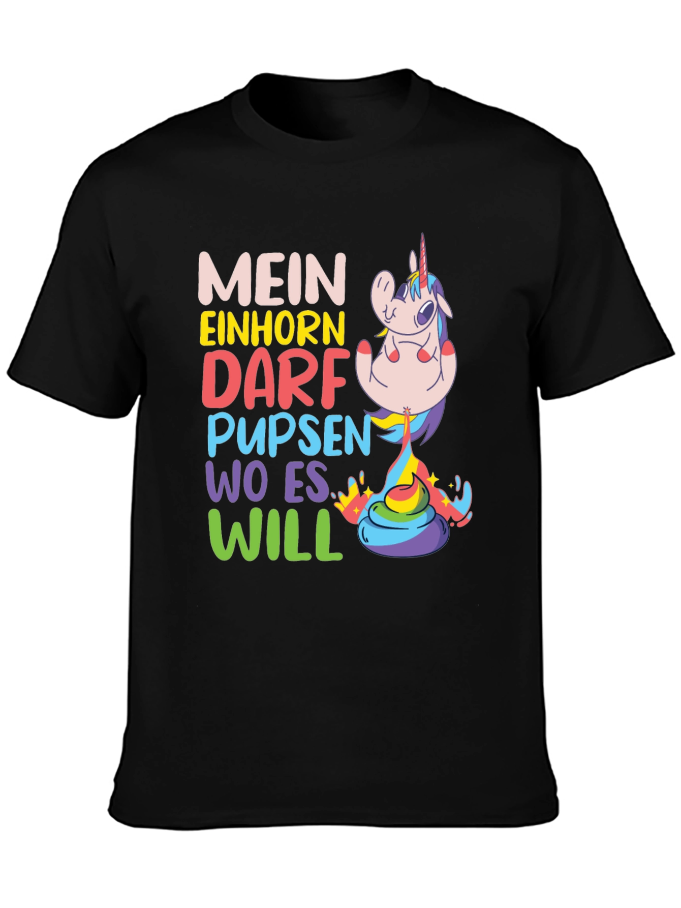 Funny Unicorn Fart T-Shirt - Mein Einhorn - 3