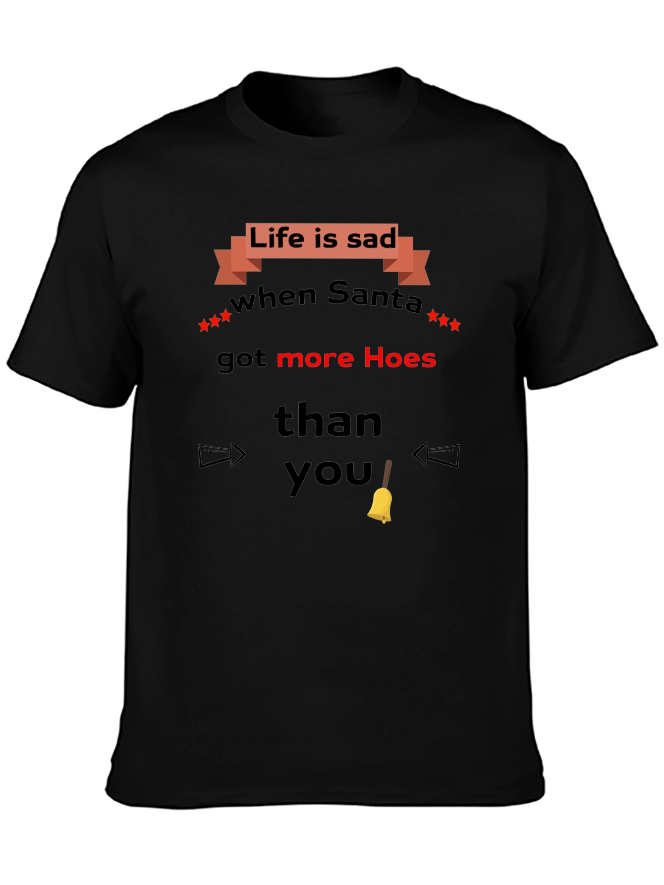 Black Life is Sad Santa T-Shirt view 3