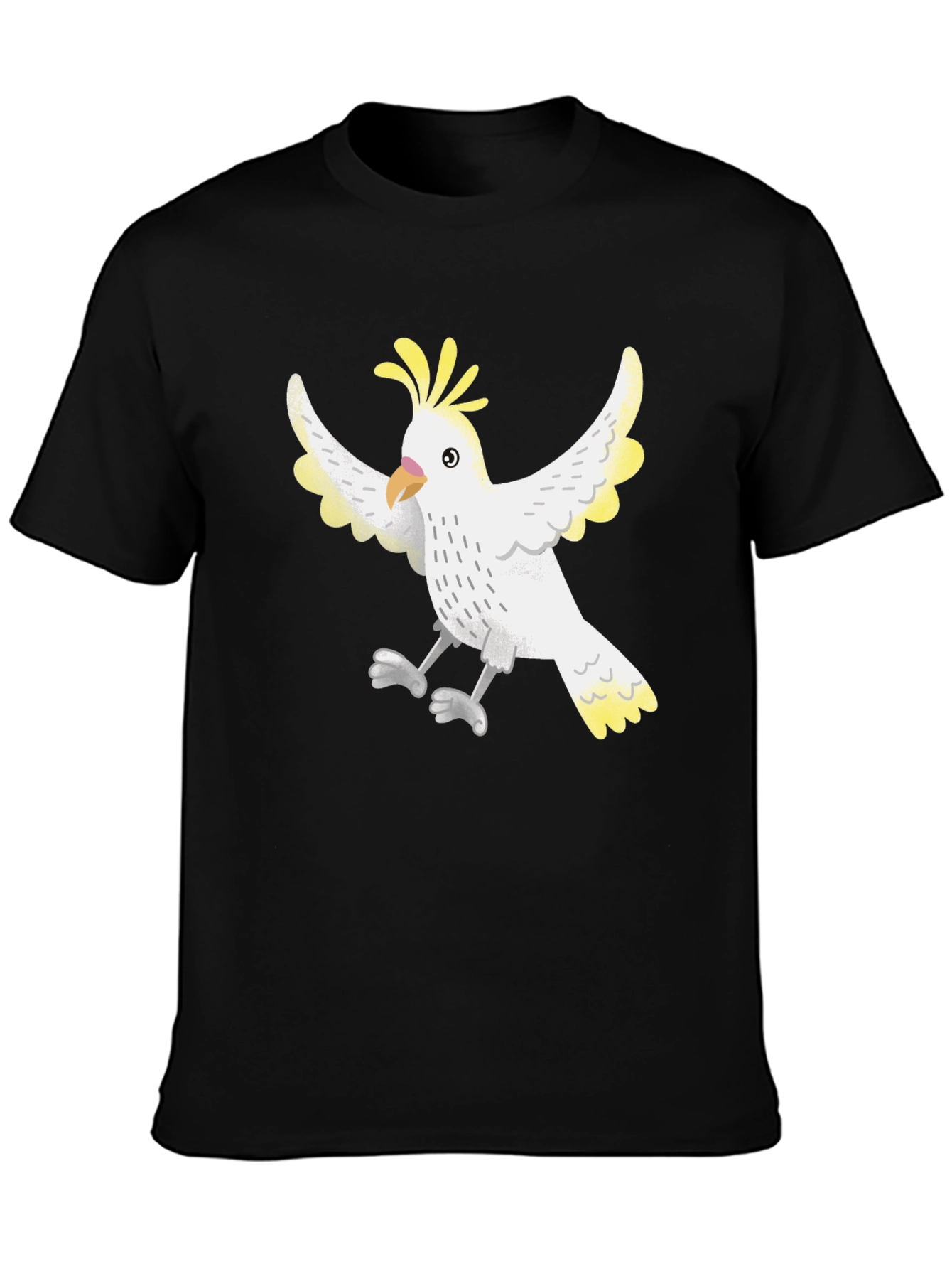 Black Cockatoo Graphic Tee - Unisex Black T-Shirt view 3