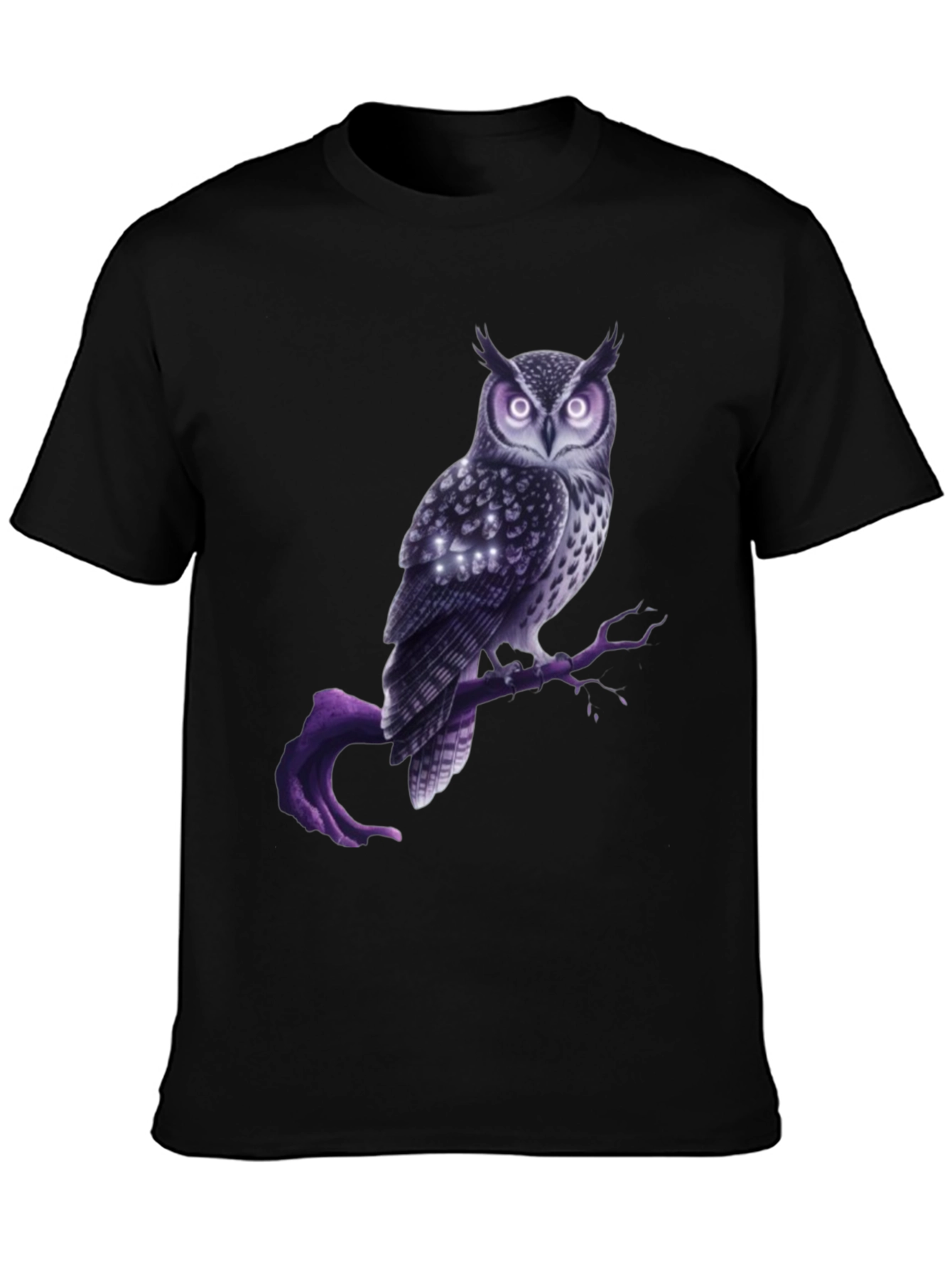 Black Mystic Owl Graphic Tee - Unique Design view 3