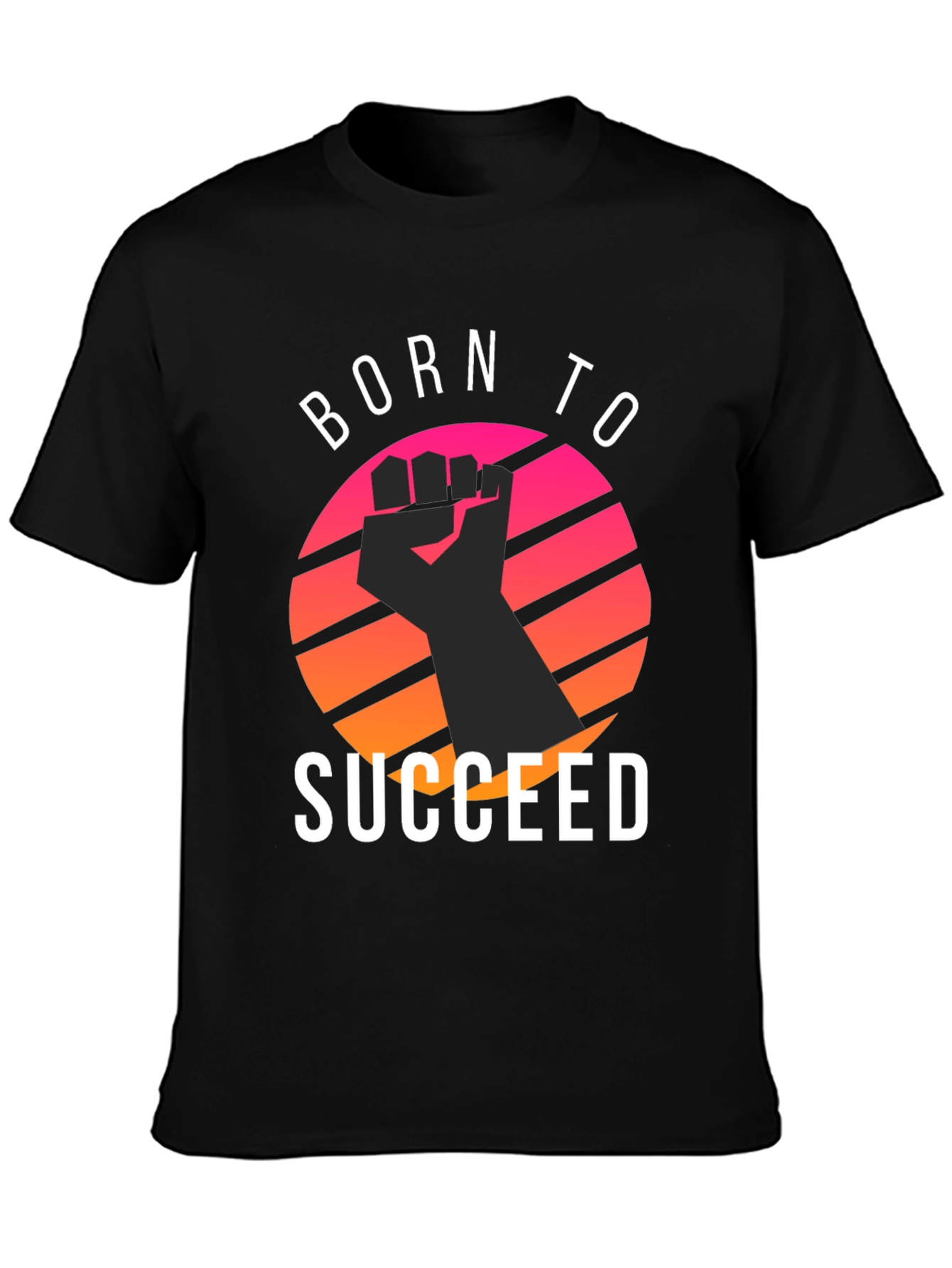 Black Born to Succeed T-Shirt - Graphic Tee view 3