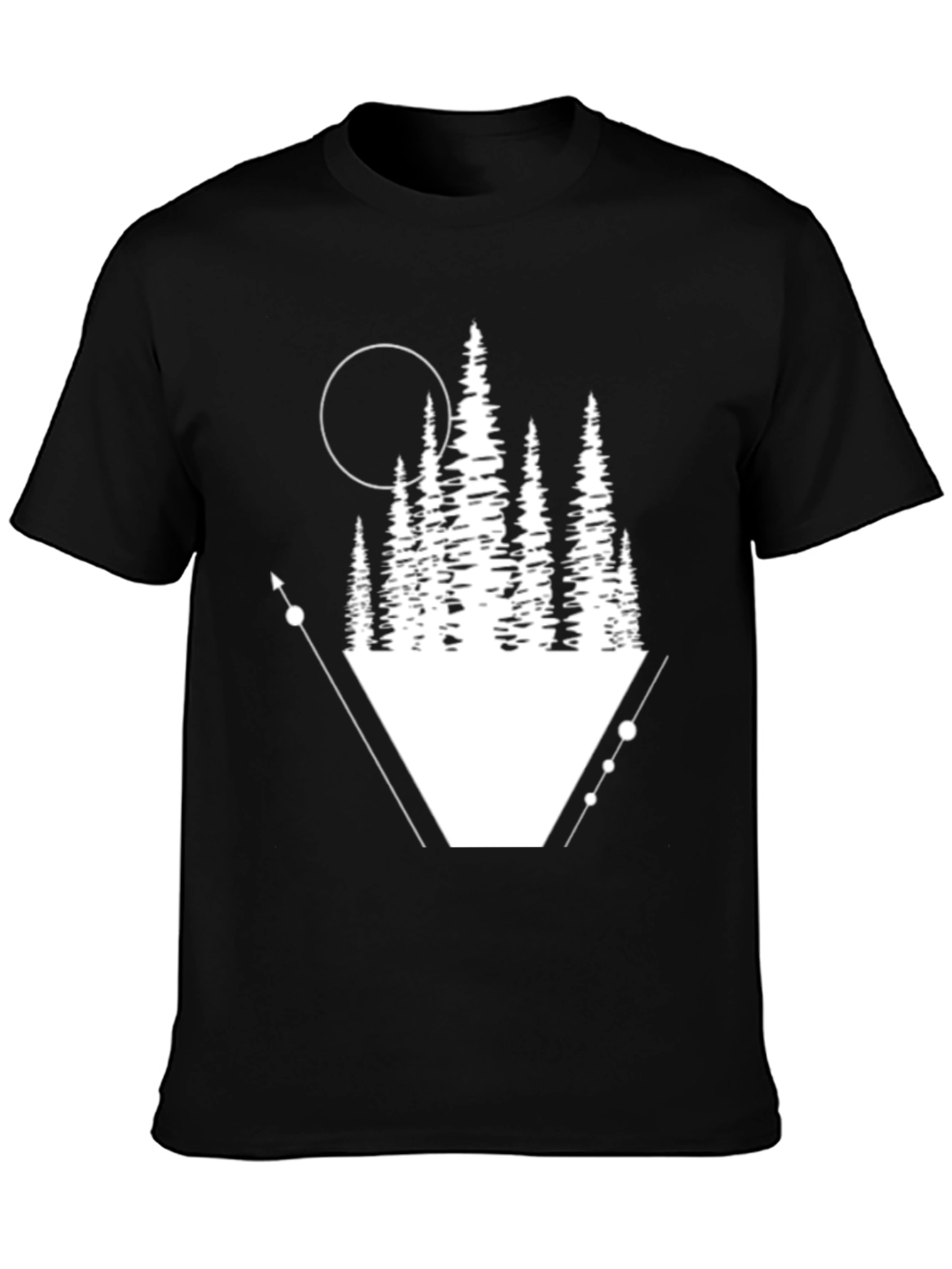 Geometric Forest Graphic Tee - Black T-Shirt - 3