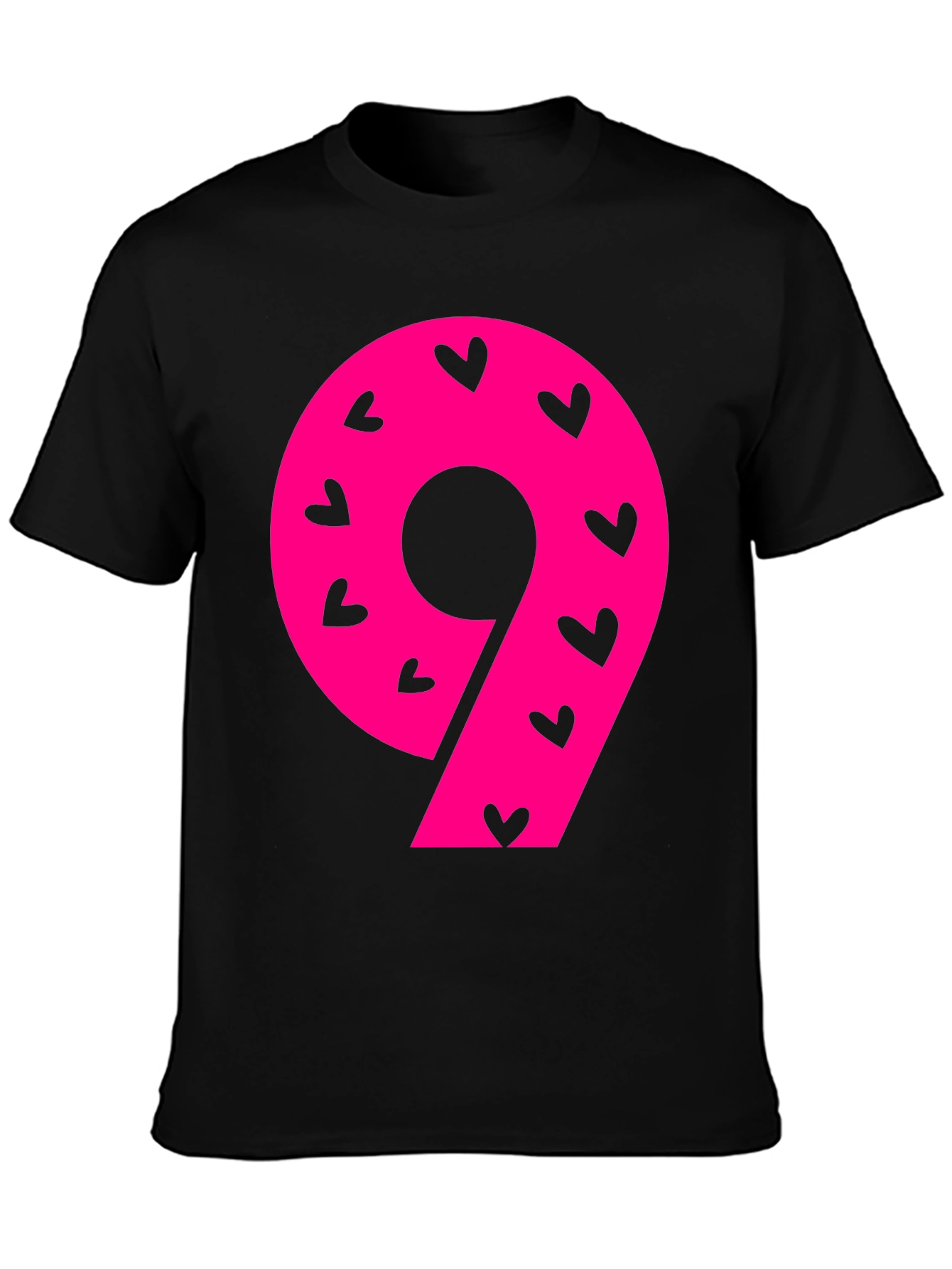 Black Number 9 Heart Print T-Shirt view 3
