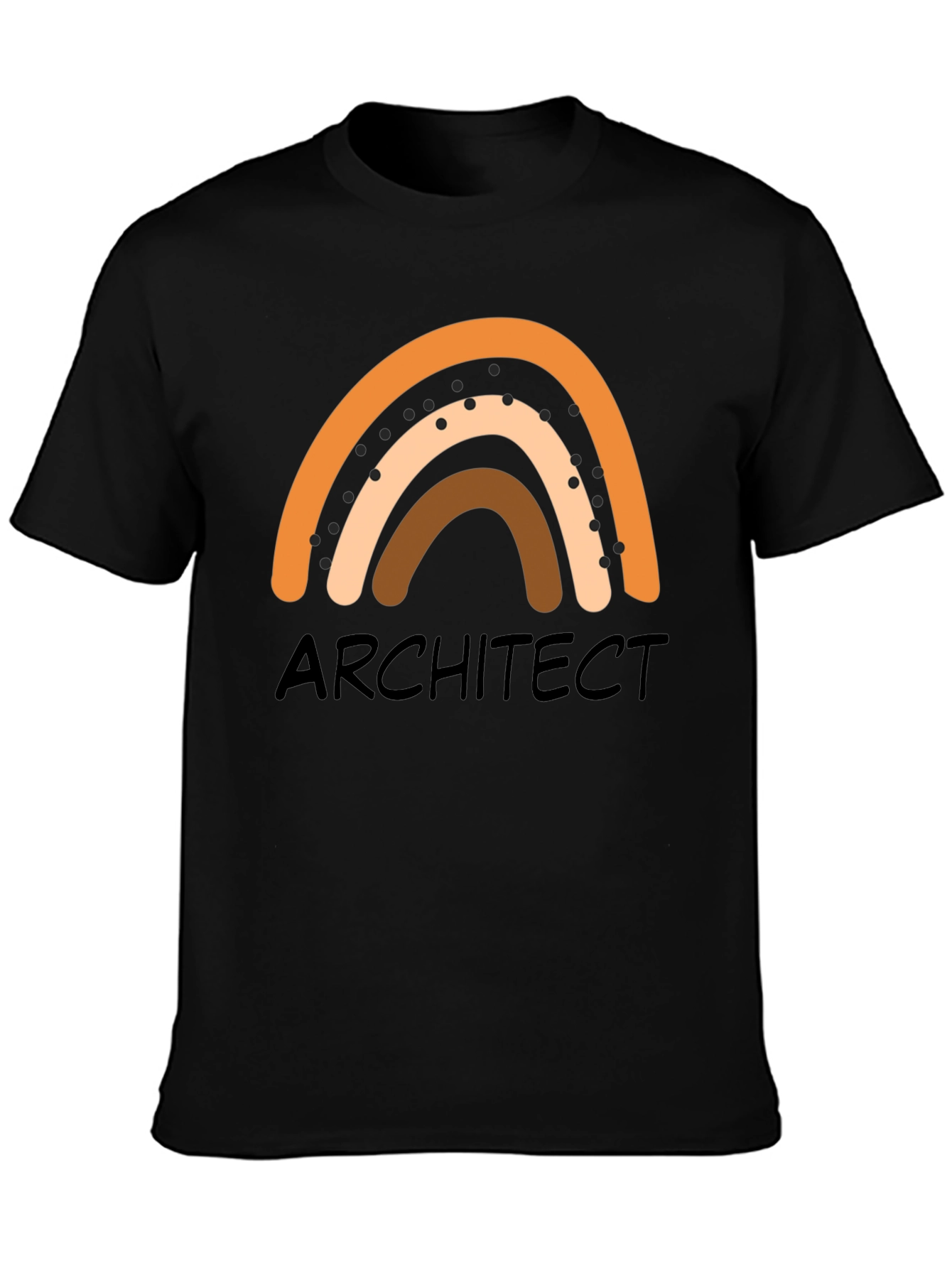 Black Architect Rainbow Graphic T-Shirt - Unisex Crew Neck view 3