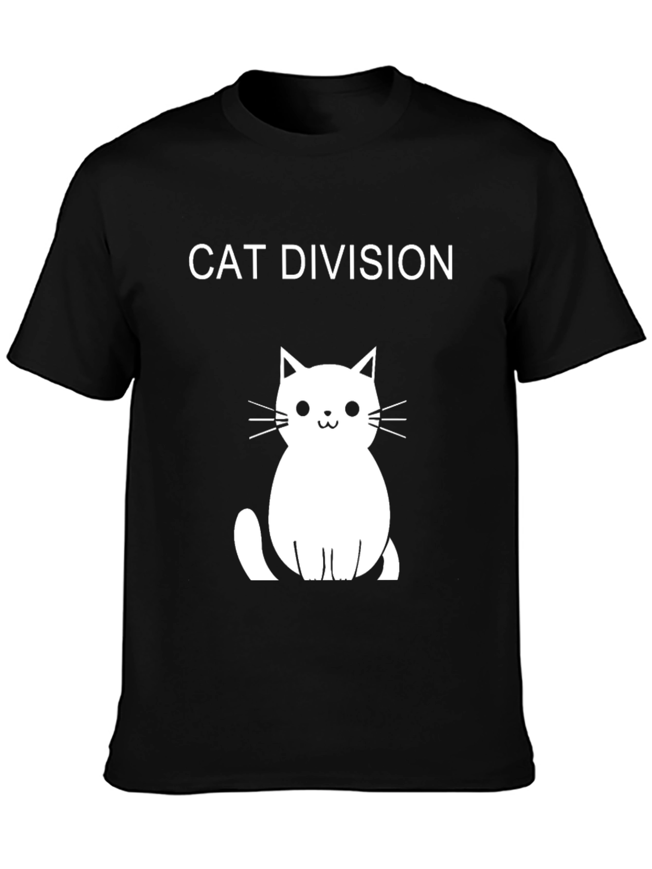 Black Cat Division Funny T-Shirt view 3