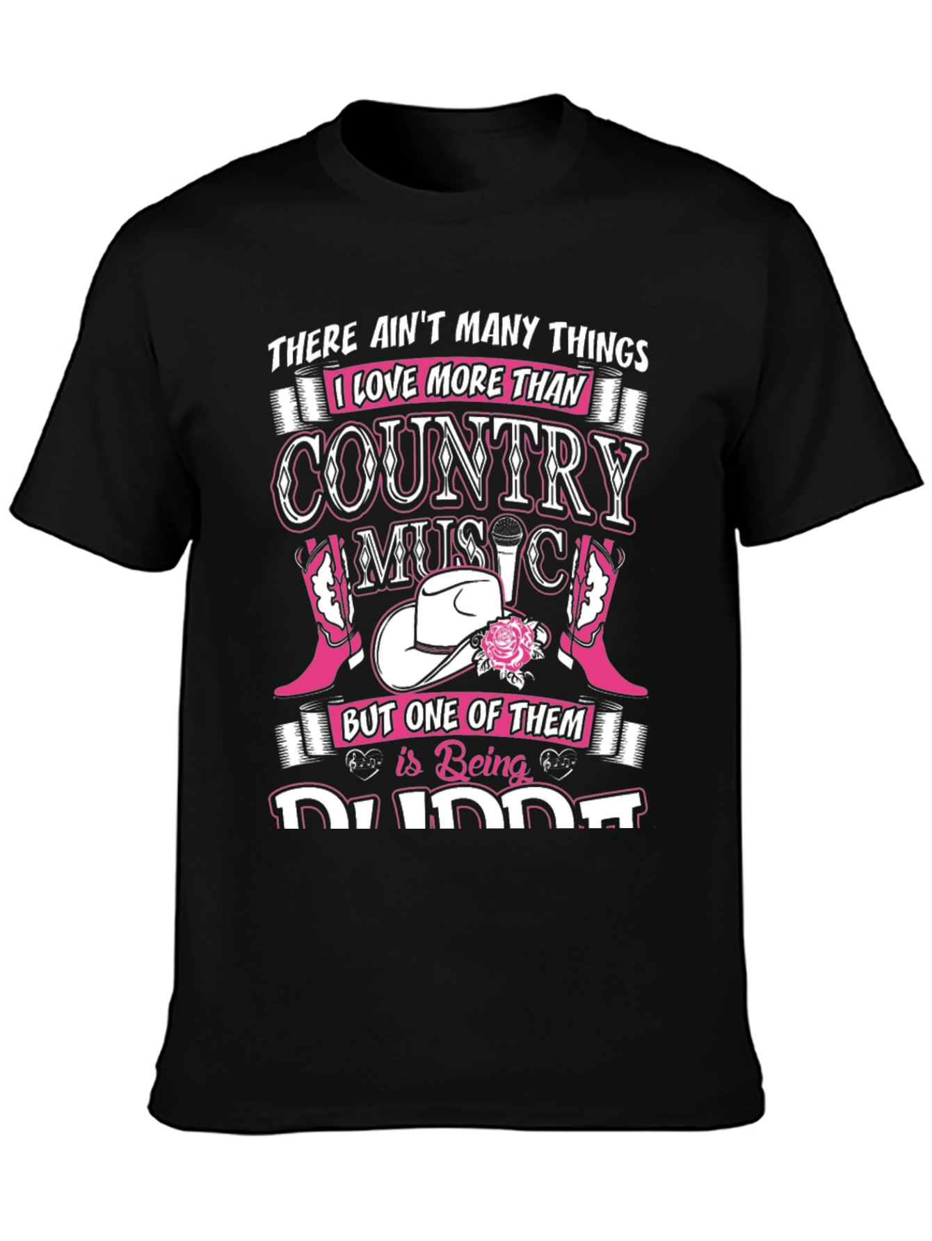 Black Country Music Daddy T-Shirt view 3