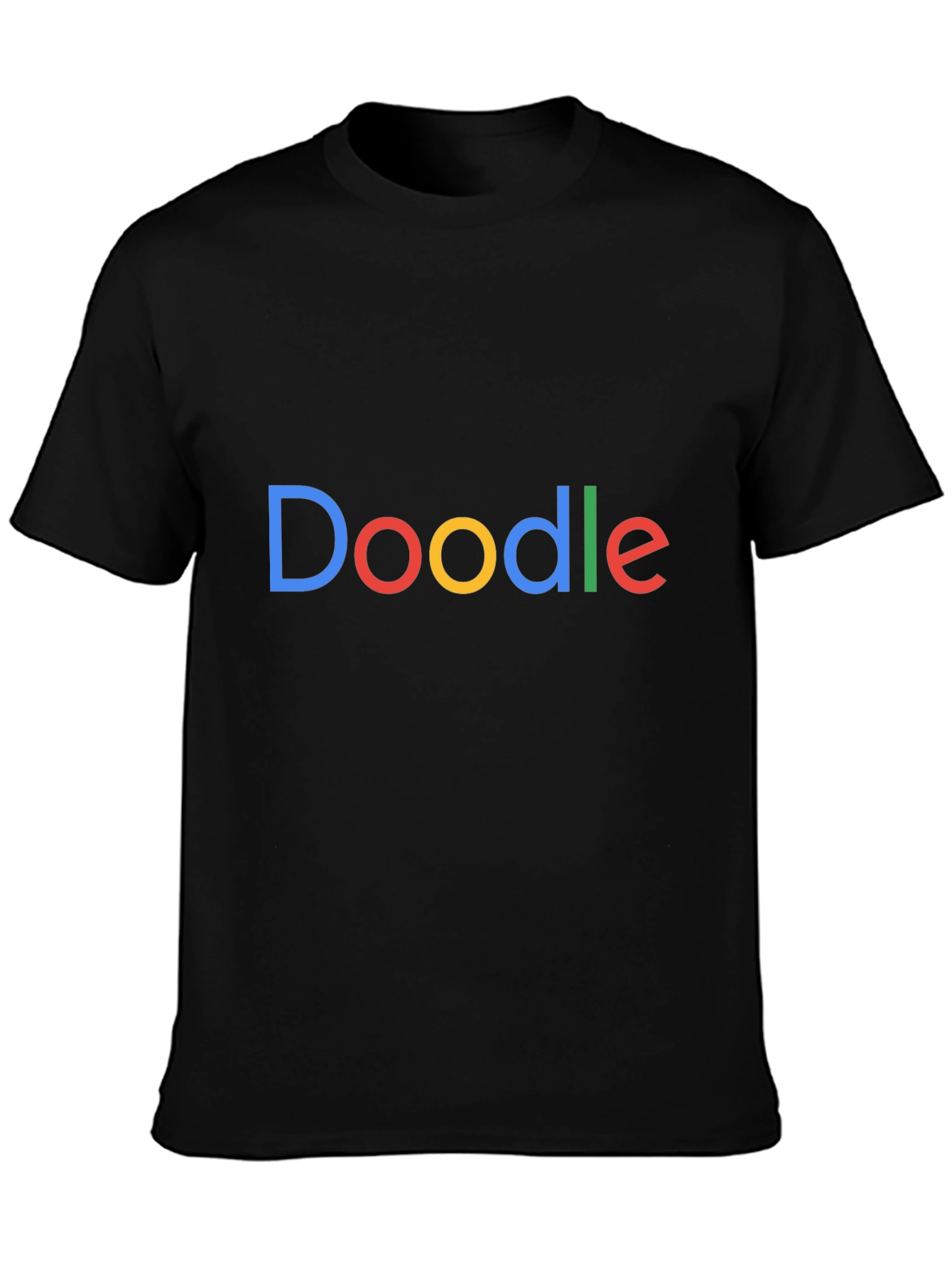 Black Doodle Logo Black T-Shirt view 3