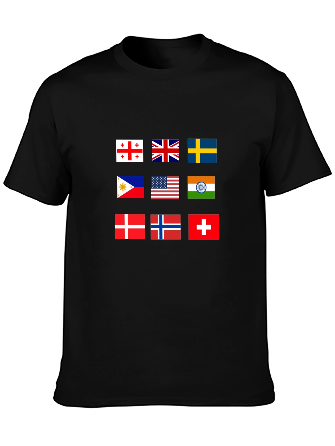 Black Flags of the World Graphic T-Shirt view 3