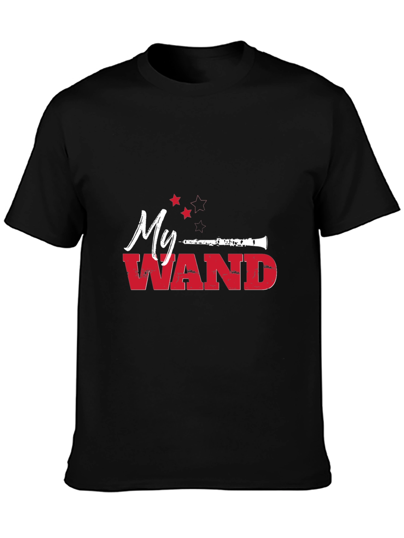 Black My Clarinet Wand T-Shirt - Musician Tee view 3