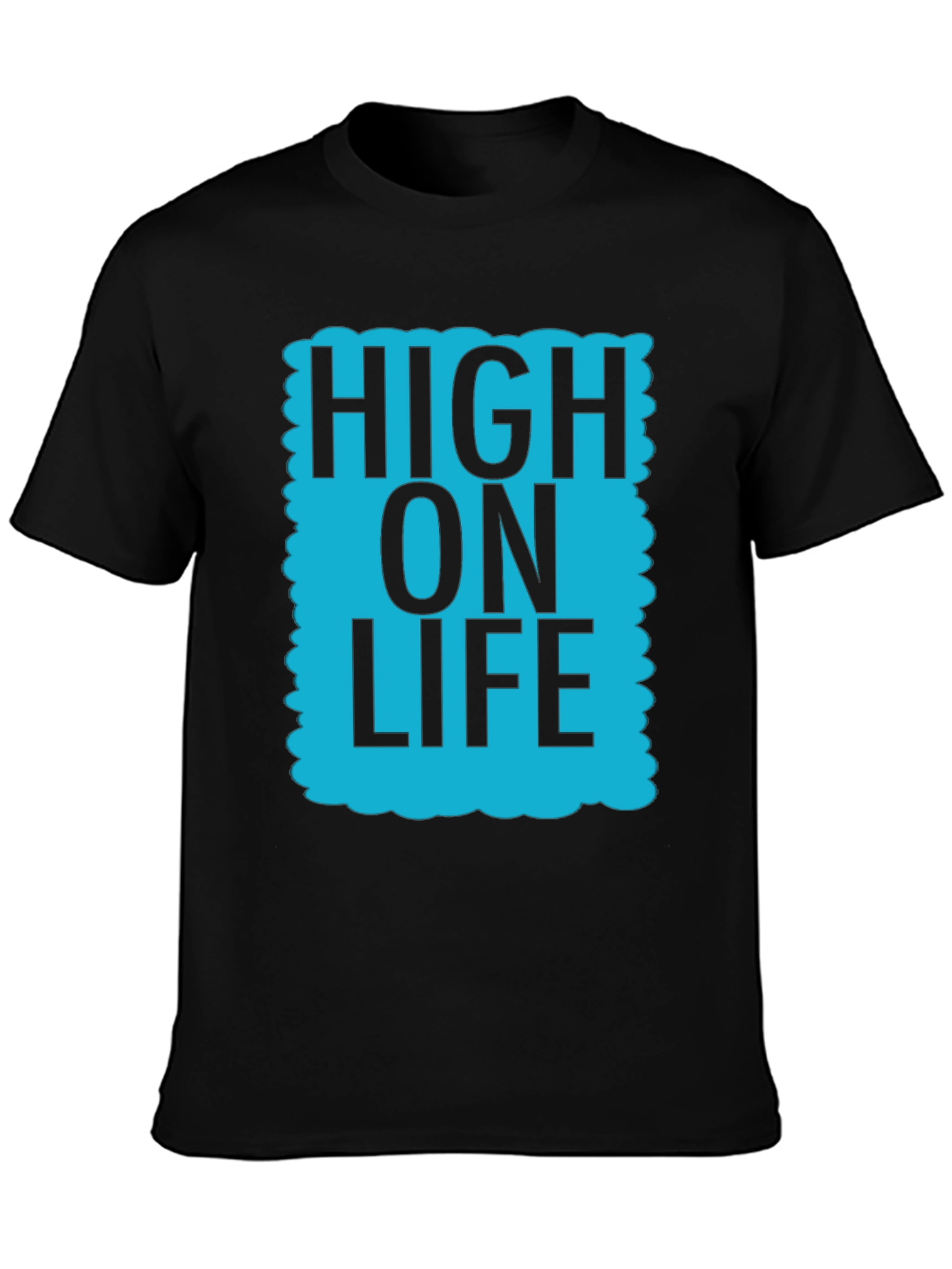 Black High On Life Graphic T-Shirt - Casual Cotton Tee view 3