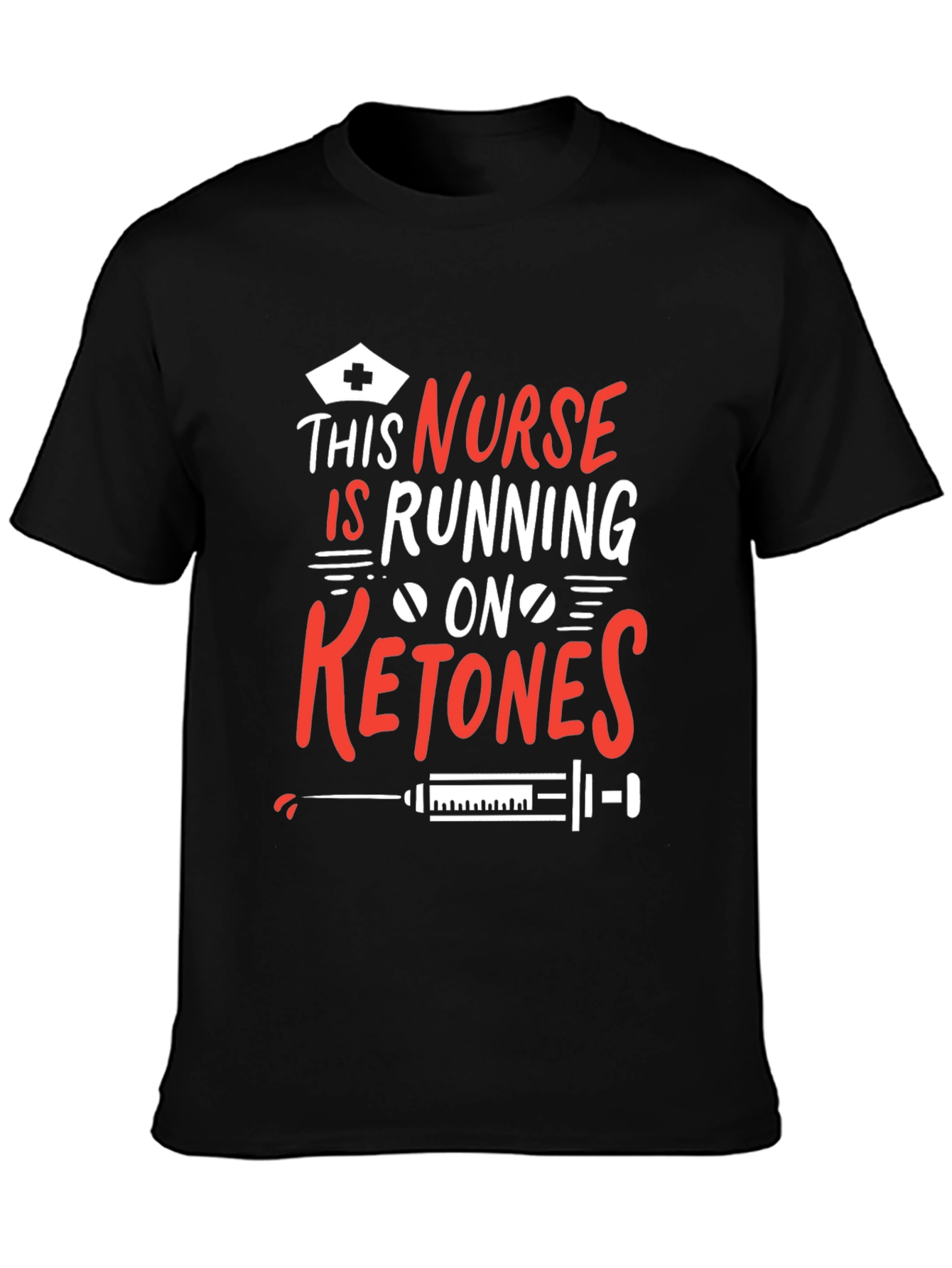 Black Nurse Ketones T-Shirt - Funny Medical Tee view 3