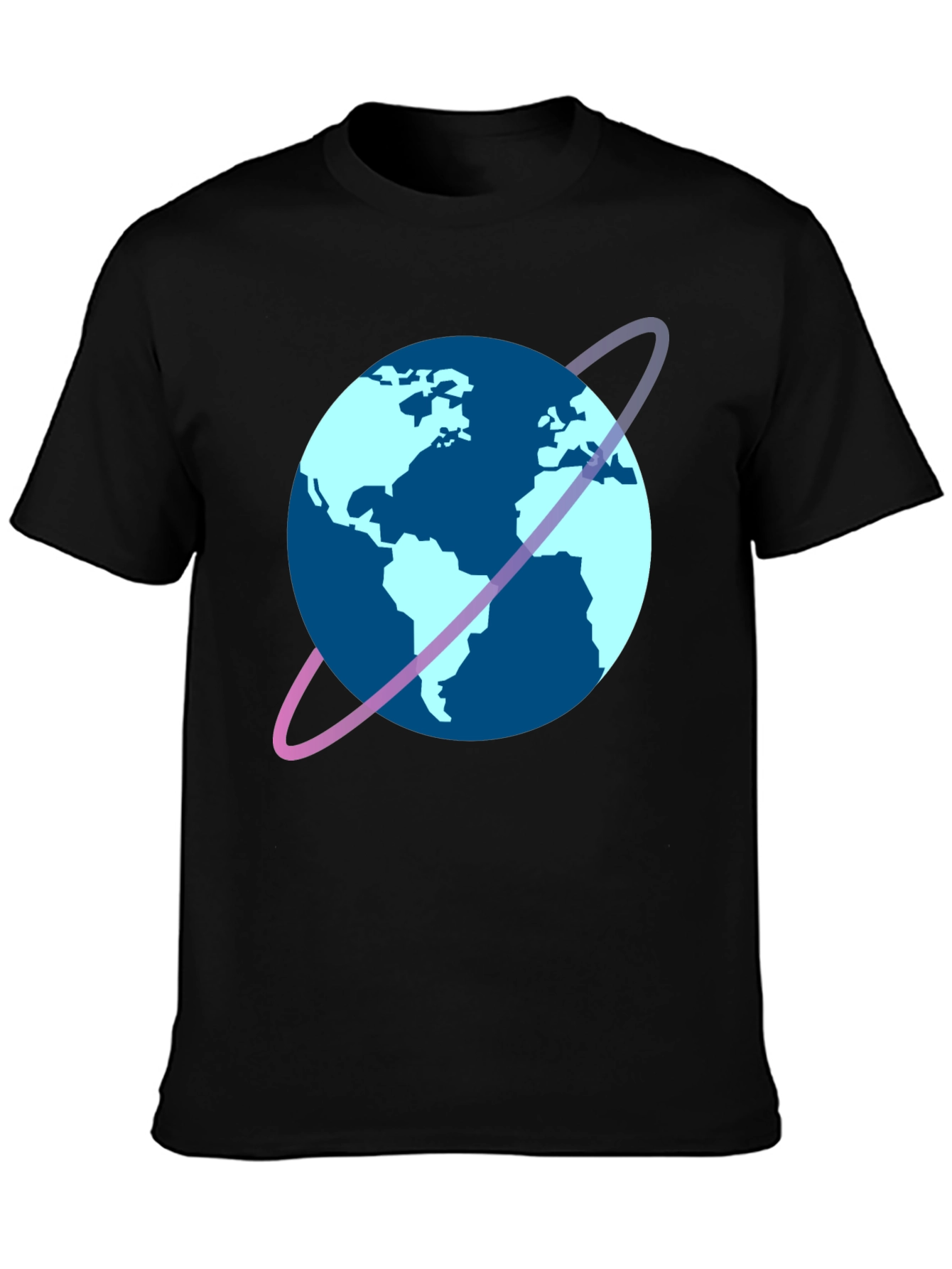 Black Planet Graphic Tee - Cool Earth Design view 3