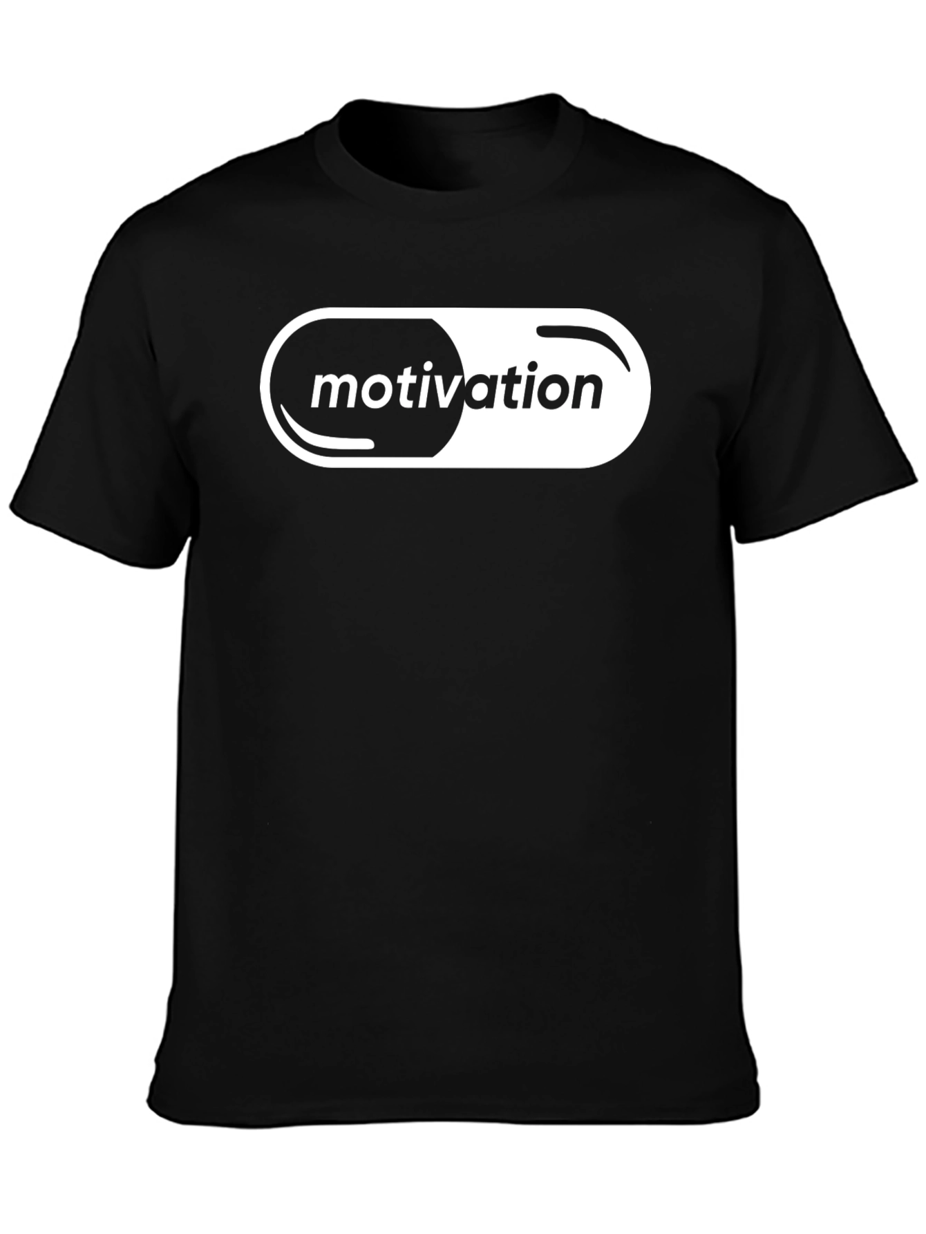 Black Motivation Pill T-Shirt - Black Graphic Tee view 3
