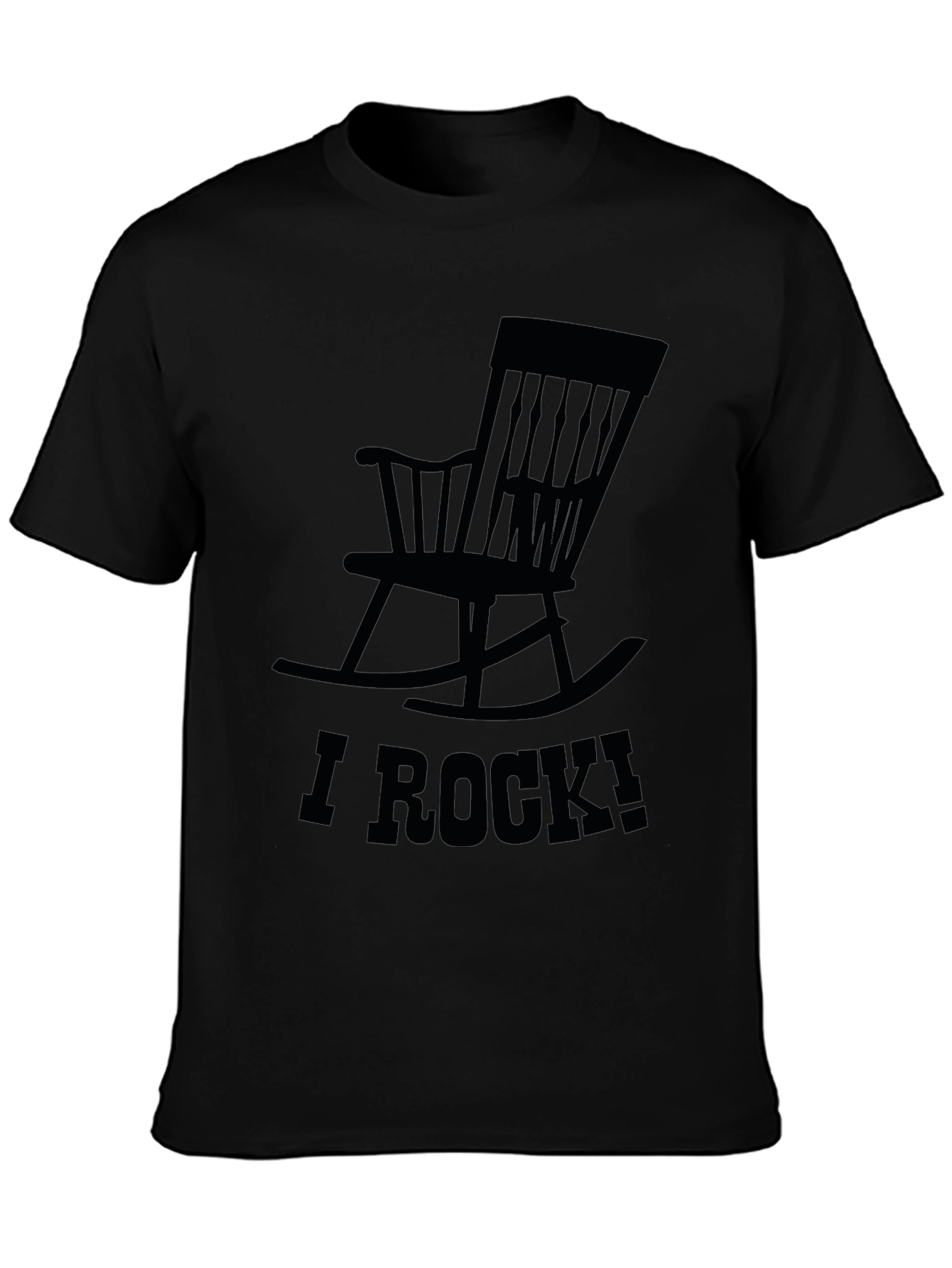 Black I Rock Rocking Chair Graphic T-Shirt view 3