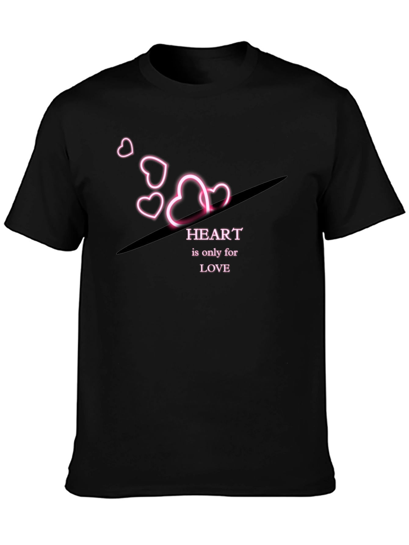 Black Heart is Only for Love - Graphic T-Shirt view 3
