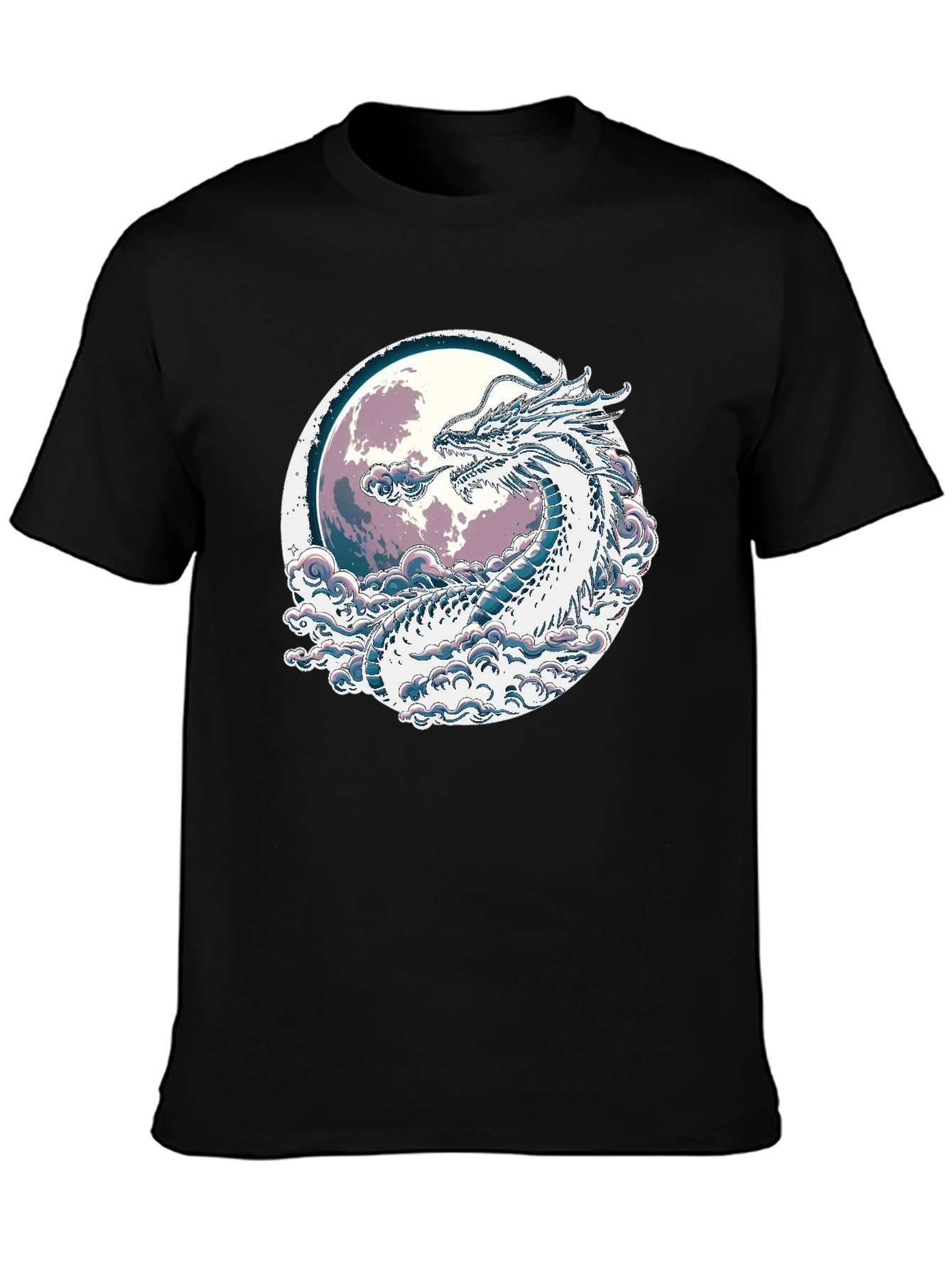 Black Dragon Moon Graphic Tee view 3