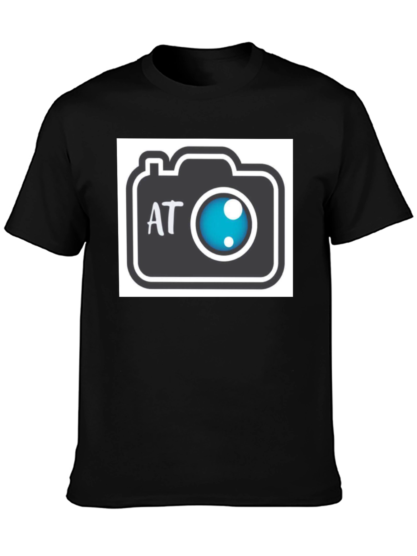 Black Camera Graphic Black T-Shirt view 3