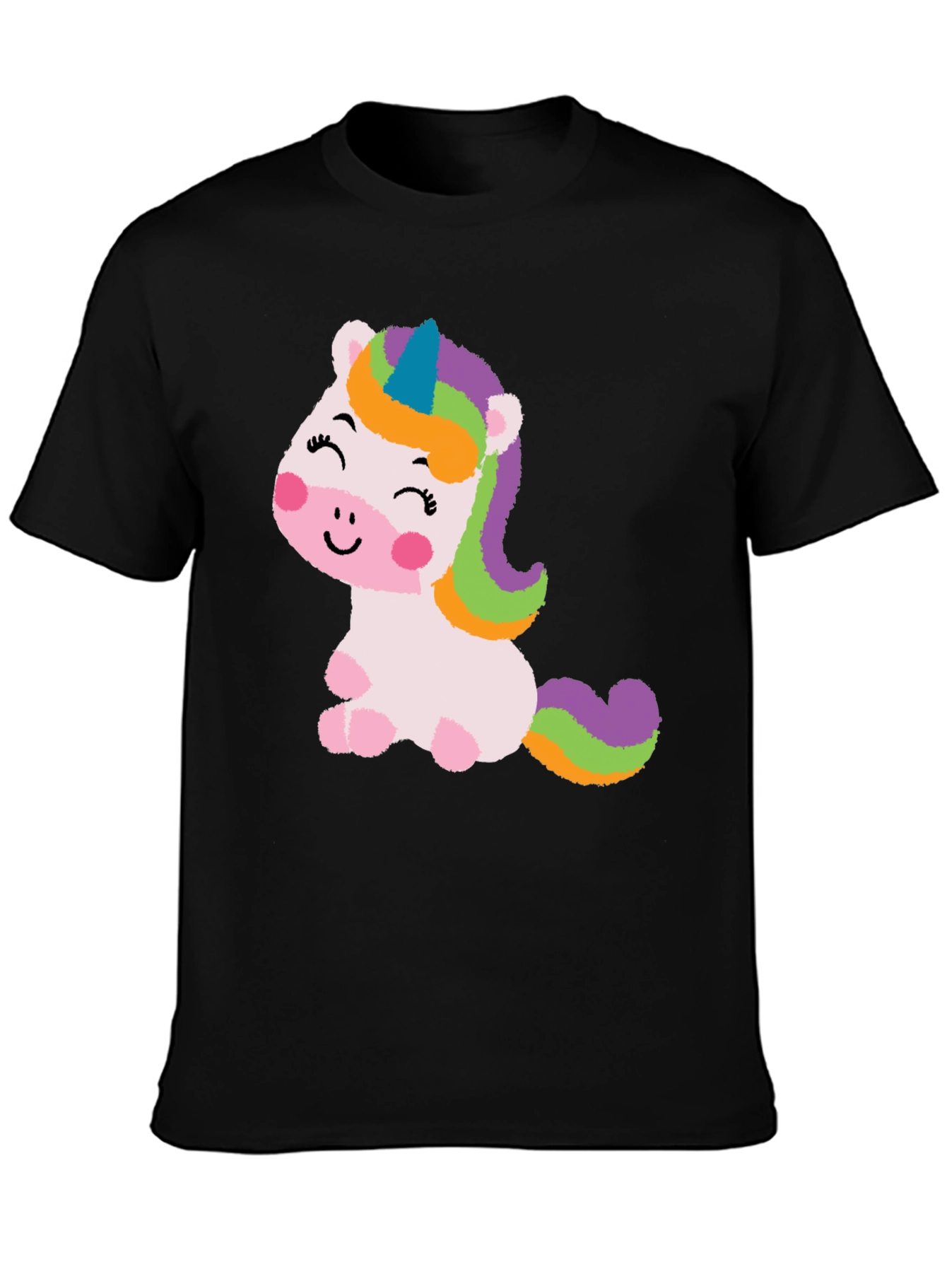 Black Unicorn Graphic Tee - Cute Kawaii Style Shirt view 3