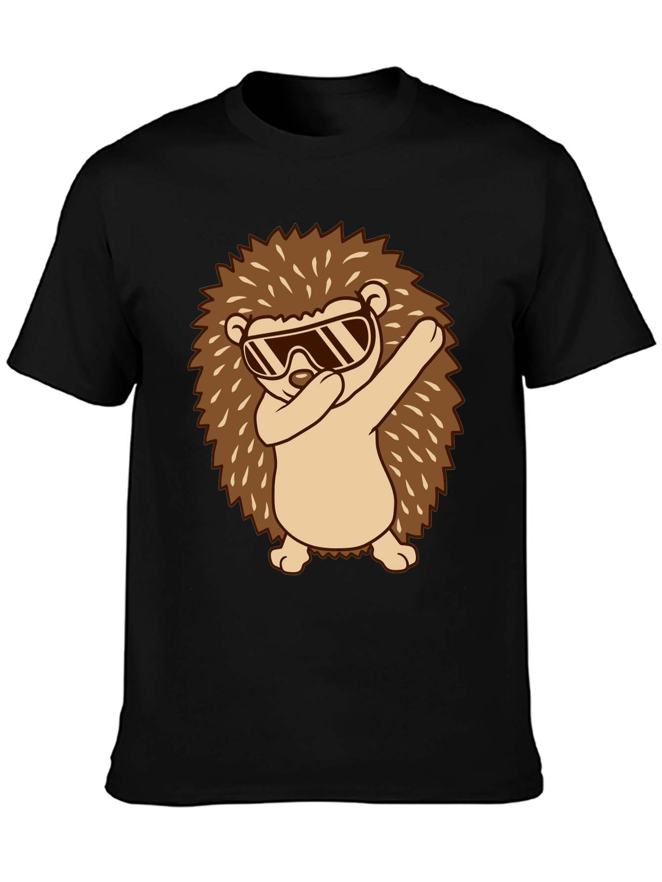 Black Dabbing Hedgehog Graphic Tee - Cool & Fun! view 3