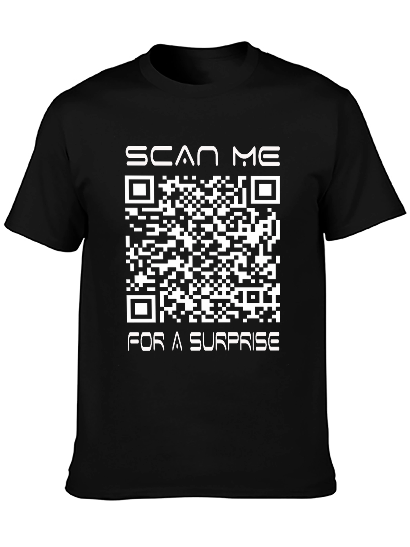 Black Scan Me Surprise Graphic T-Shirt view 3