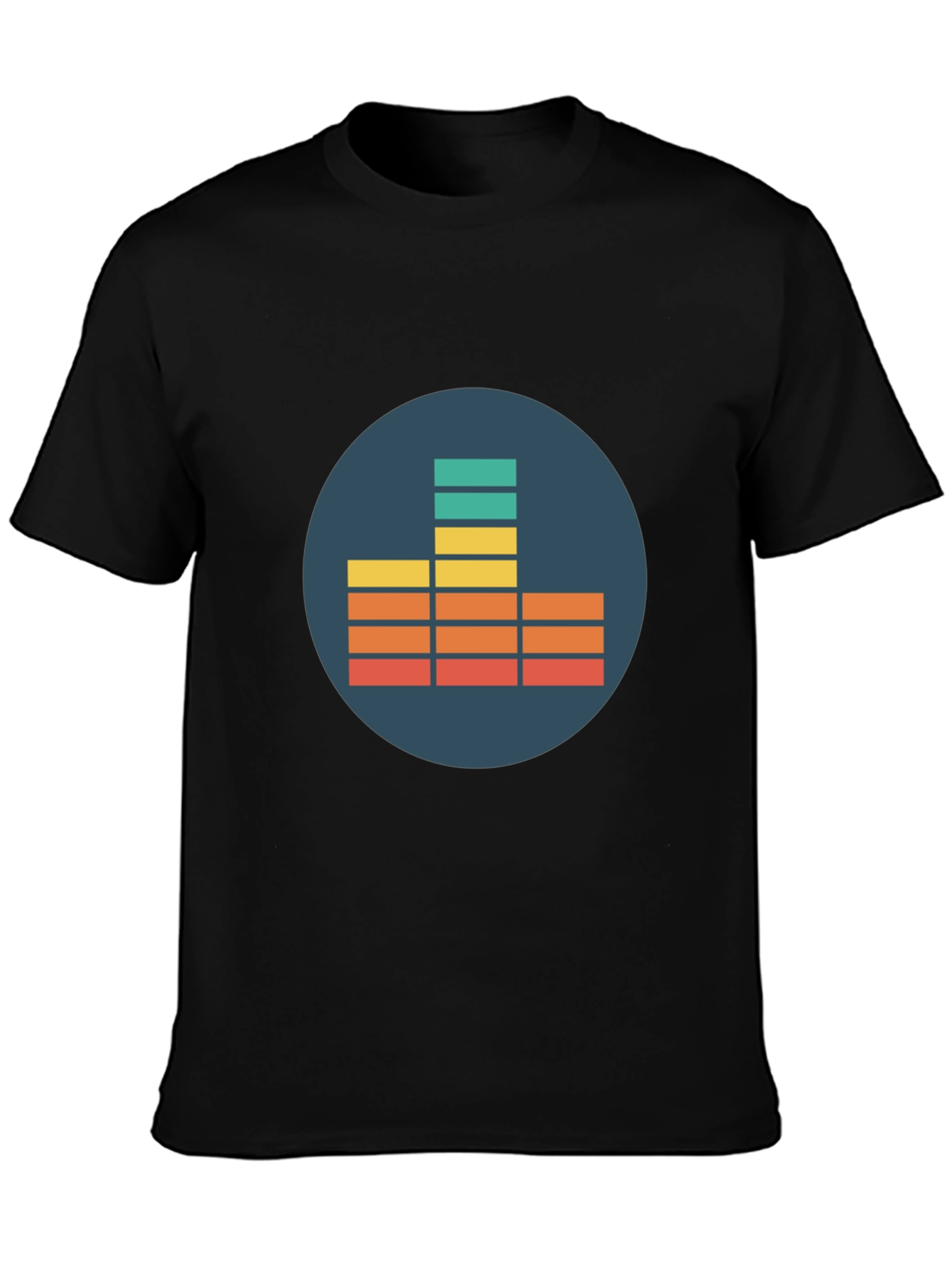 Black EQ Graphic Tee - Retro Music Lover view 3