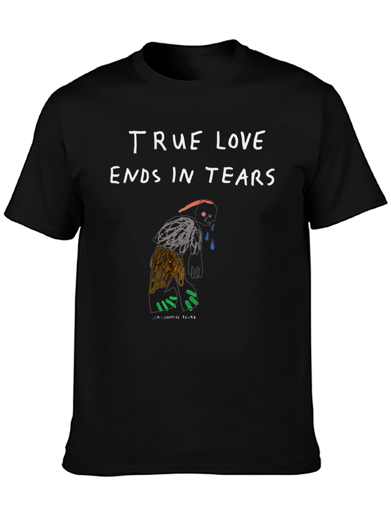 Black True Love Ends in Tears Graphic Tee view 3