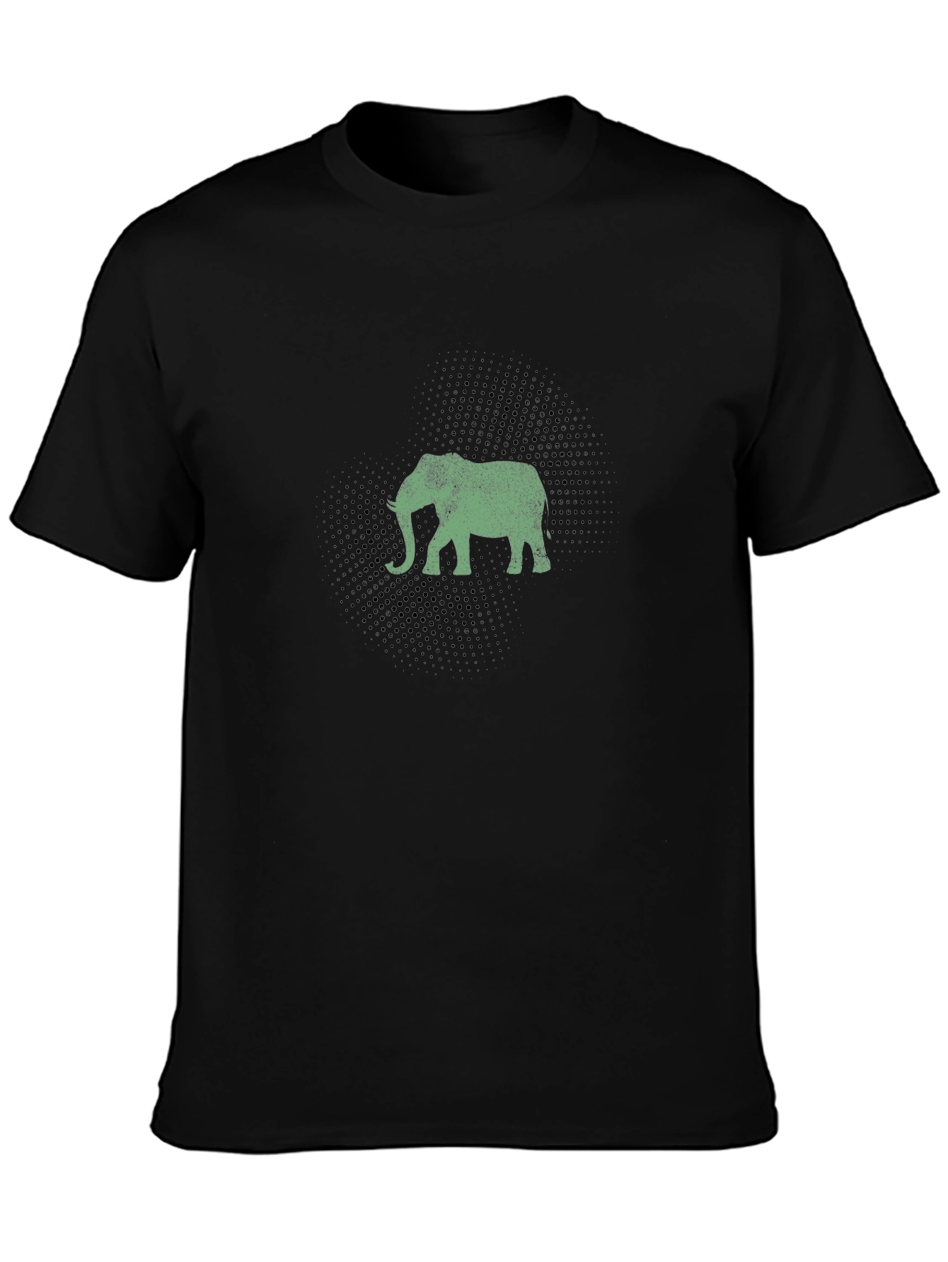 Black Elephant Graphic Black T-Shirt view 3