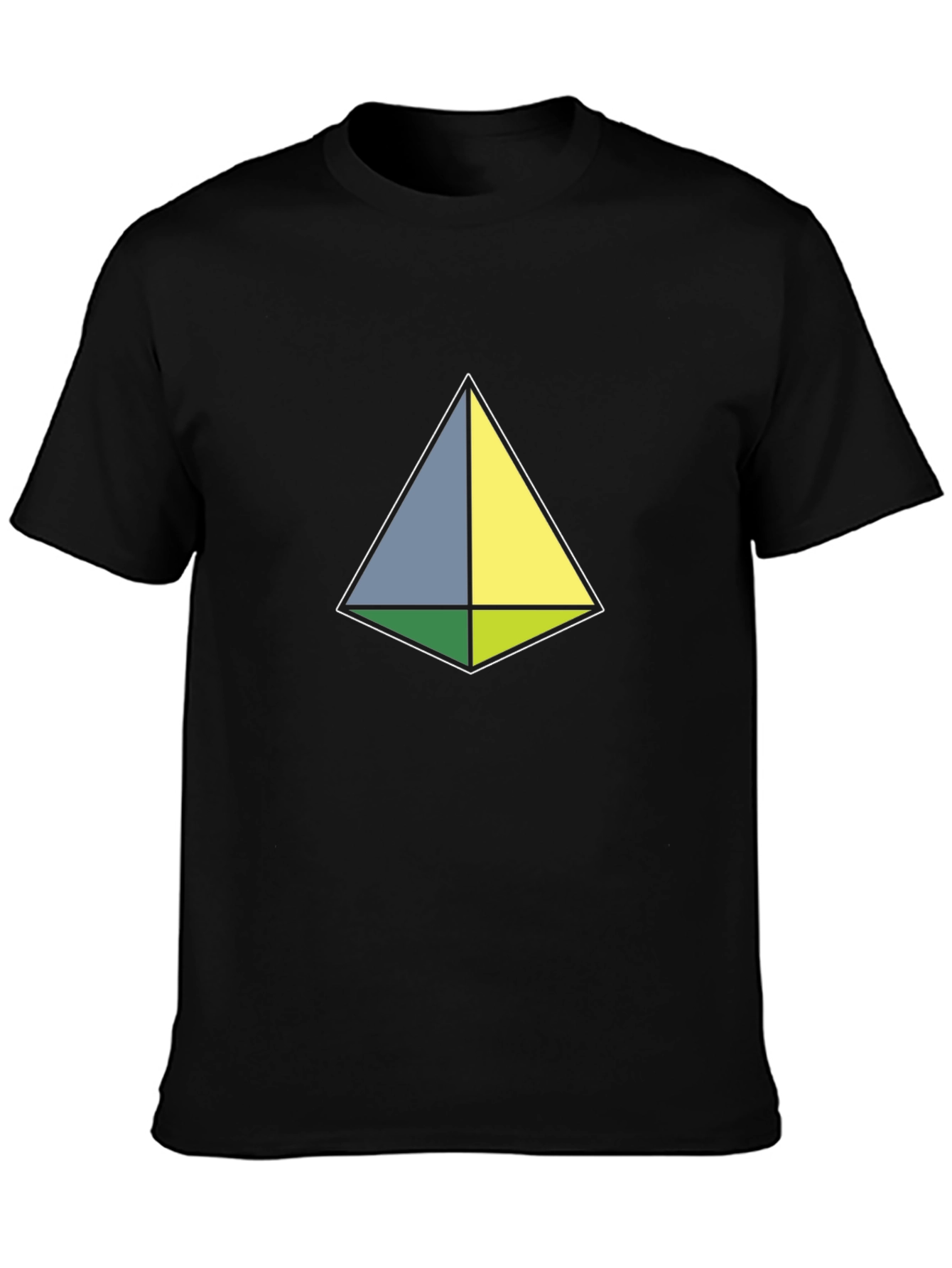 Black Geometric Tee - Minimalist Design, Modern Style view 3