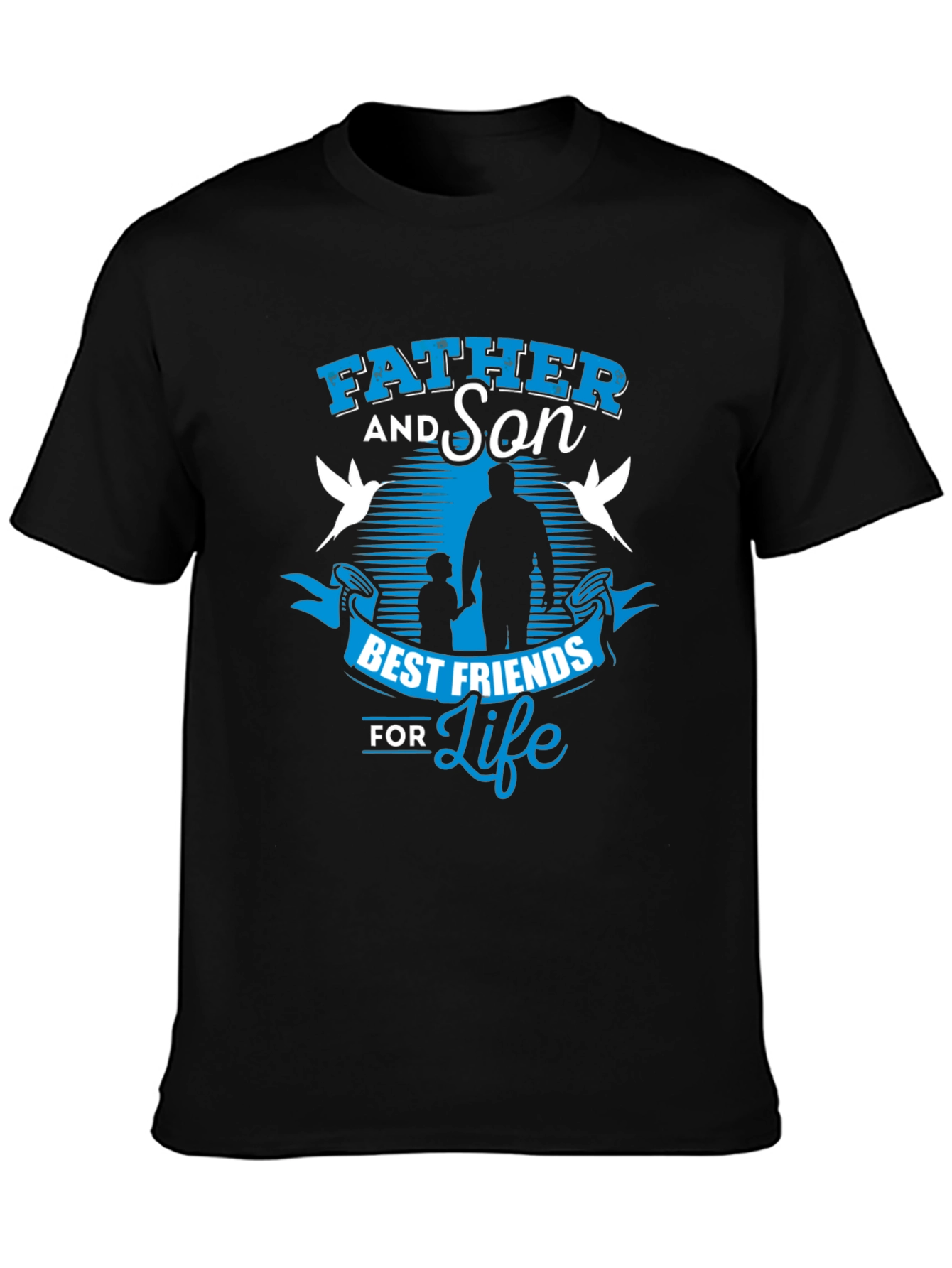 Black Father and Son Best Friends T-Shirt view 3