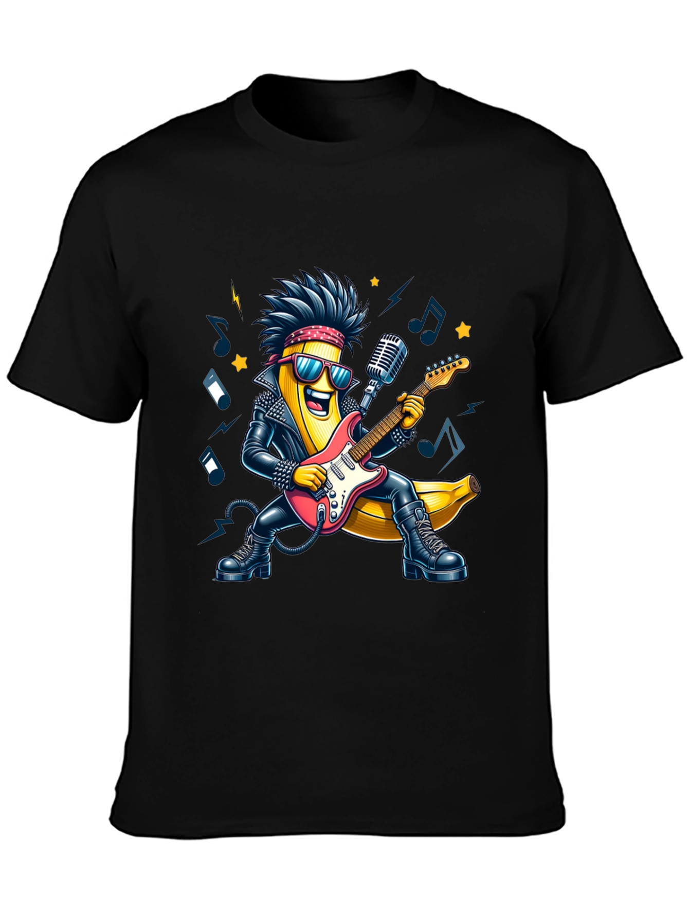 Black Rockstar Banana T-Shirt view 3