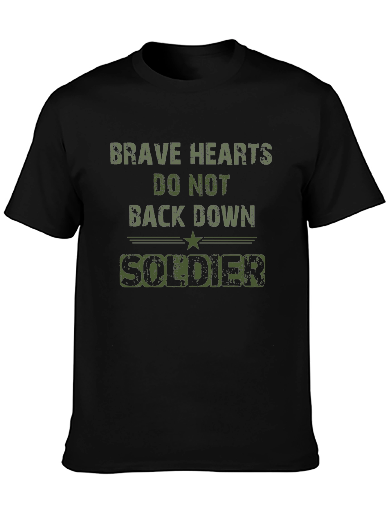 Black Brave Hearts Soldier Graphic Tee - Black view 3