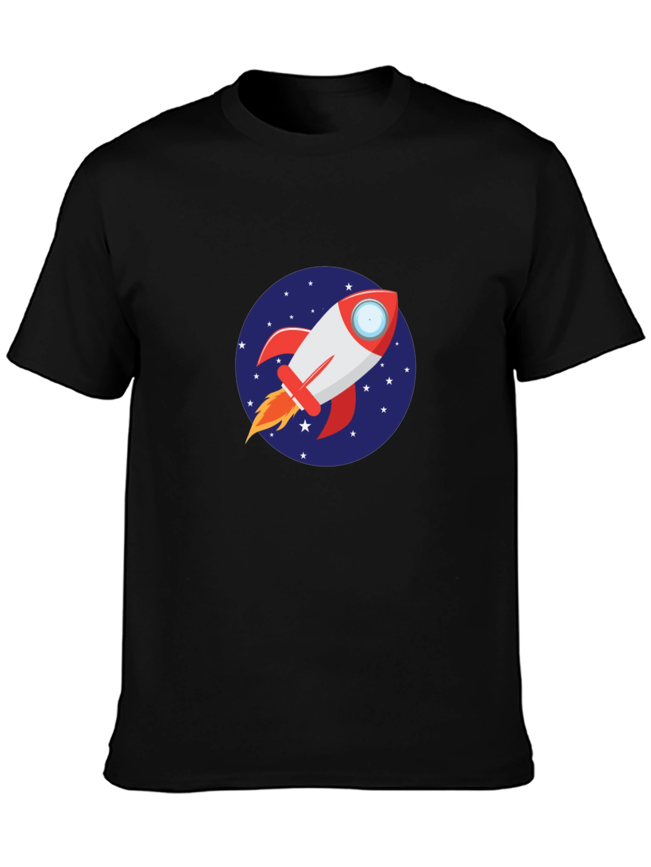 Black Rocket Launch Graphic Tee - Stylish Black T-Shirt view 3