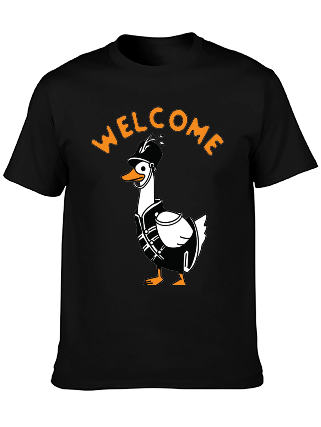 Black Welcome Duck Band T-Shirt view 3